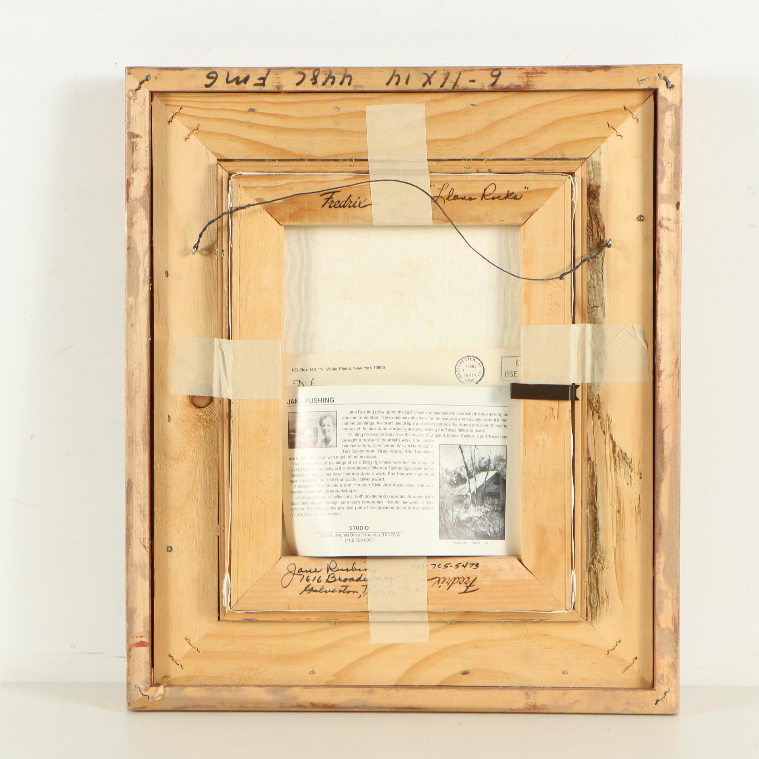 Jane Rushing Oil Landscape on Canvas Painting