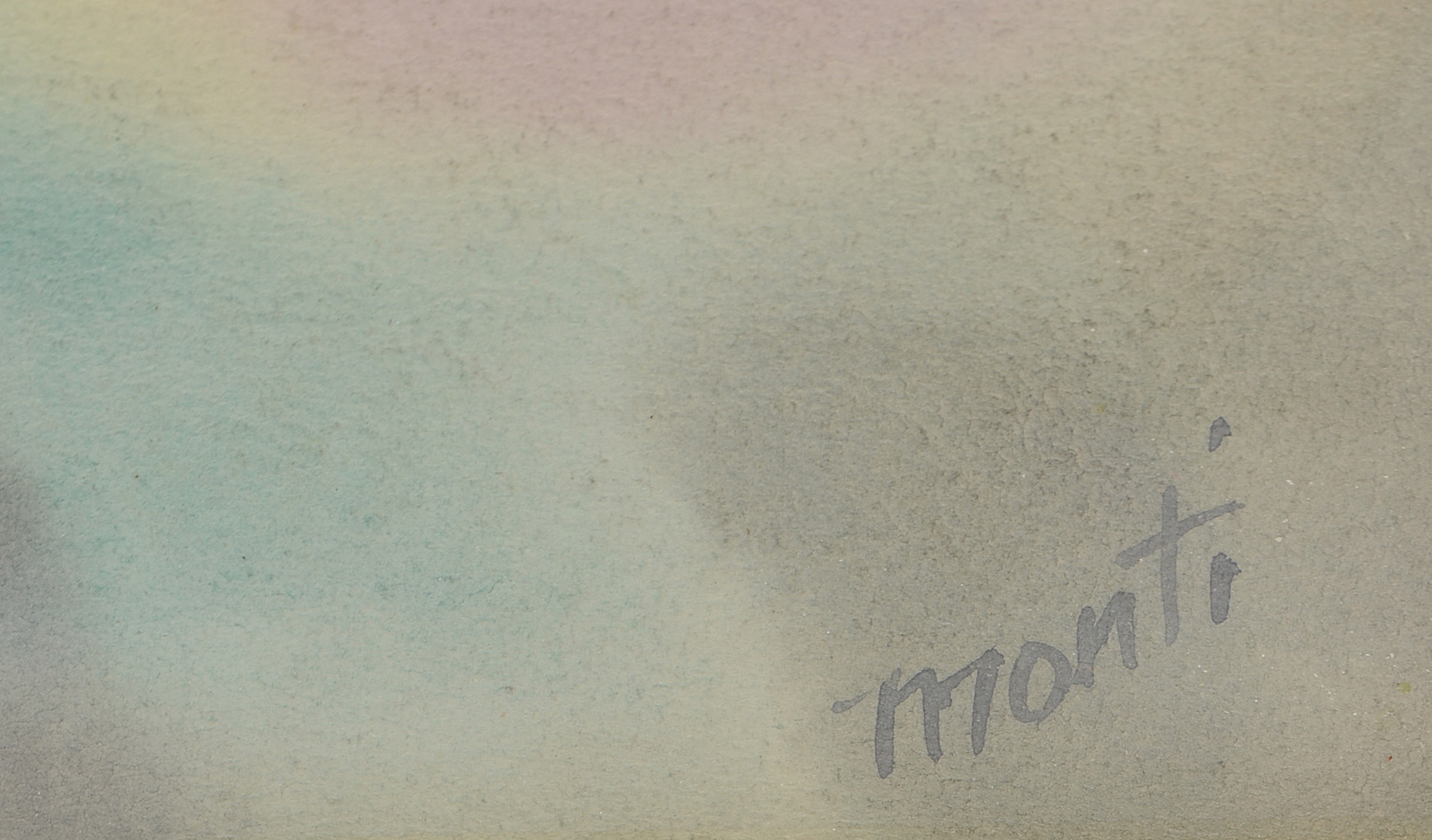 John Monti Mixed Media Painting of Geometric Forms