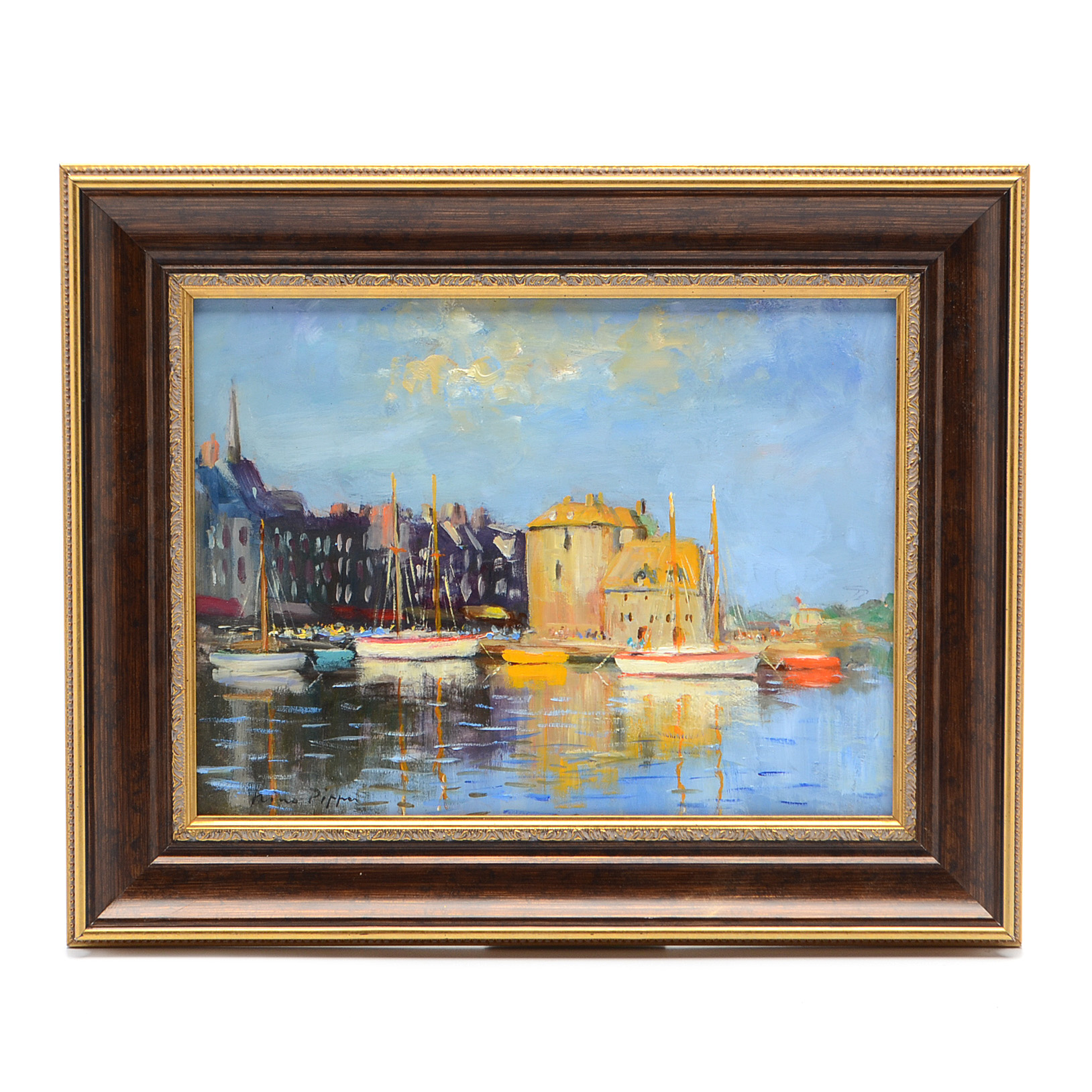 Nino Pippa Original Oil Painting on Board "Honfleur"