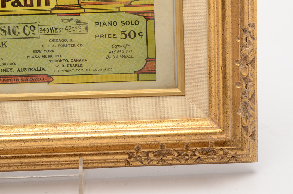 Antique Chromolithograph Music Cover for E.T. Paull "Battle of Gettysburg"