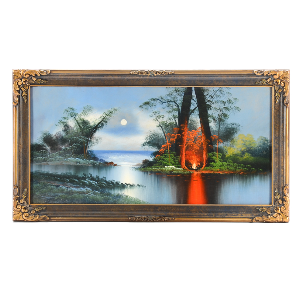 Original Oil on Board Landscape Painting