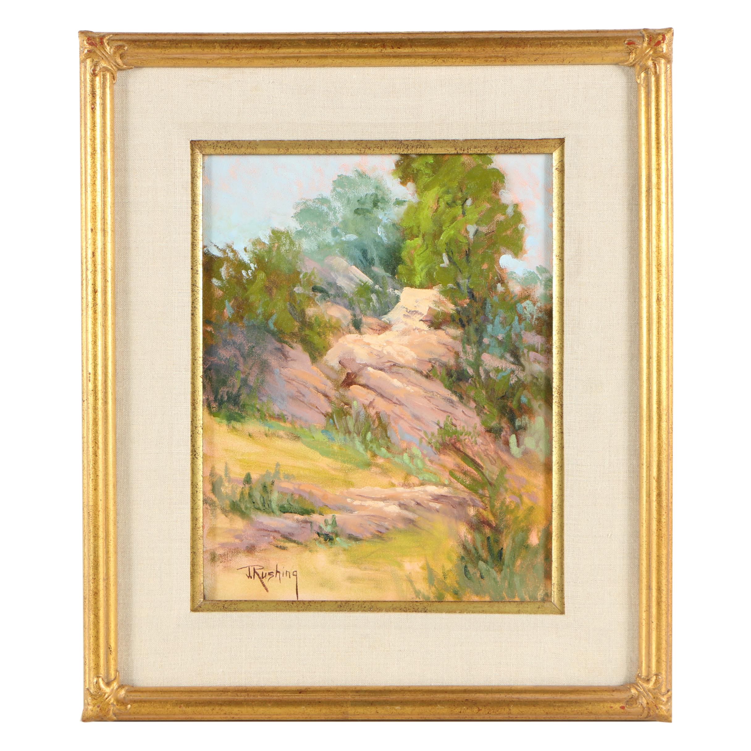 Jane Rushing Oil Landscape on Canvas Painting
