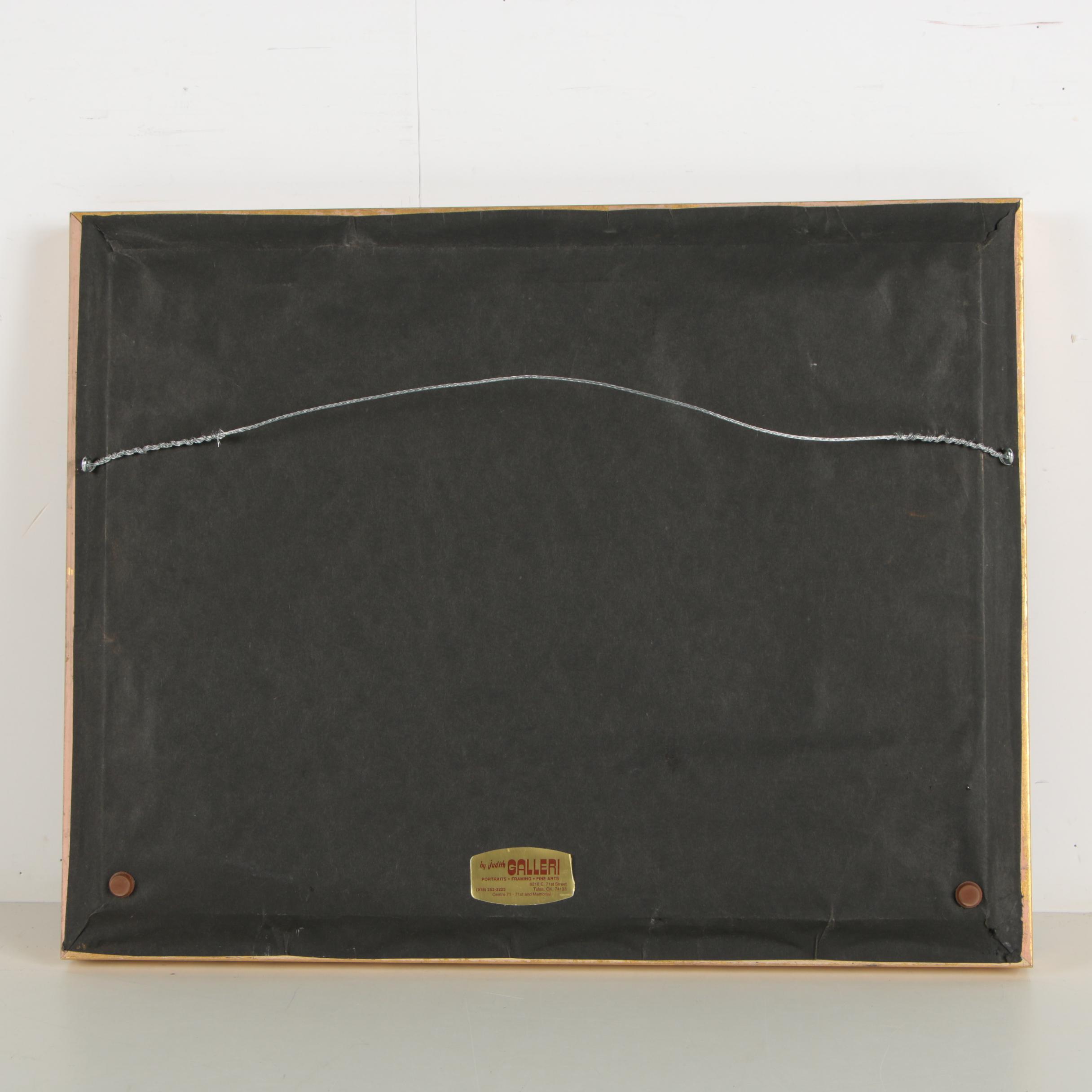 Vintage Needlepoint of a Garden Wall