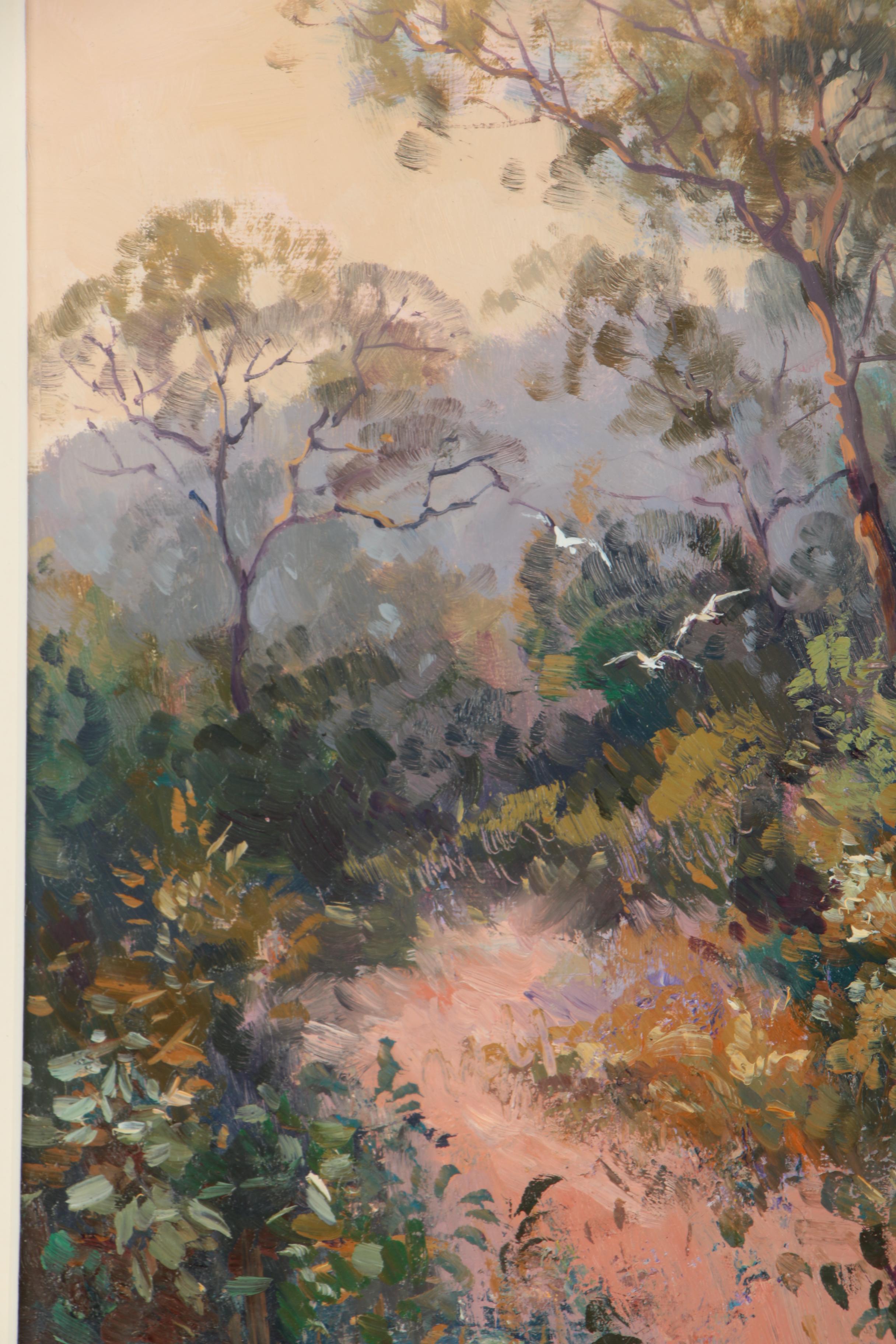 Merran Cork Oil Painting "Bush Track At Dusk"