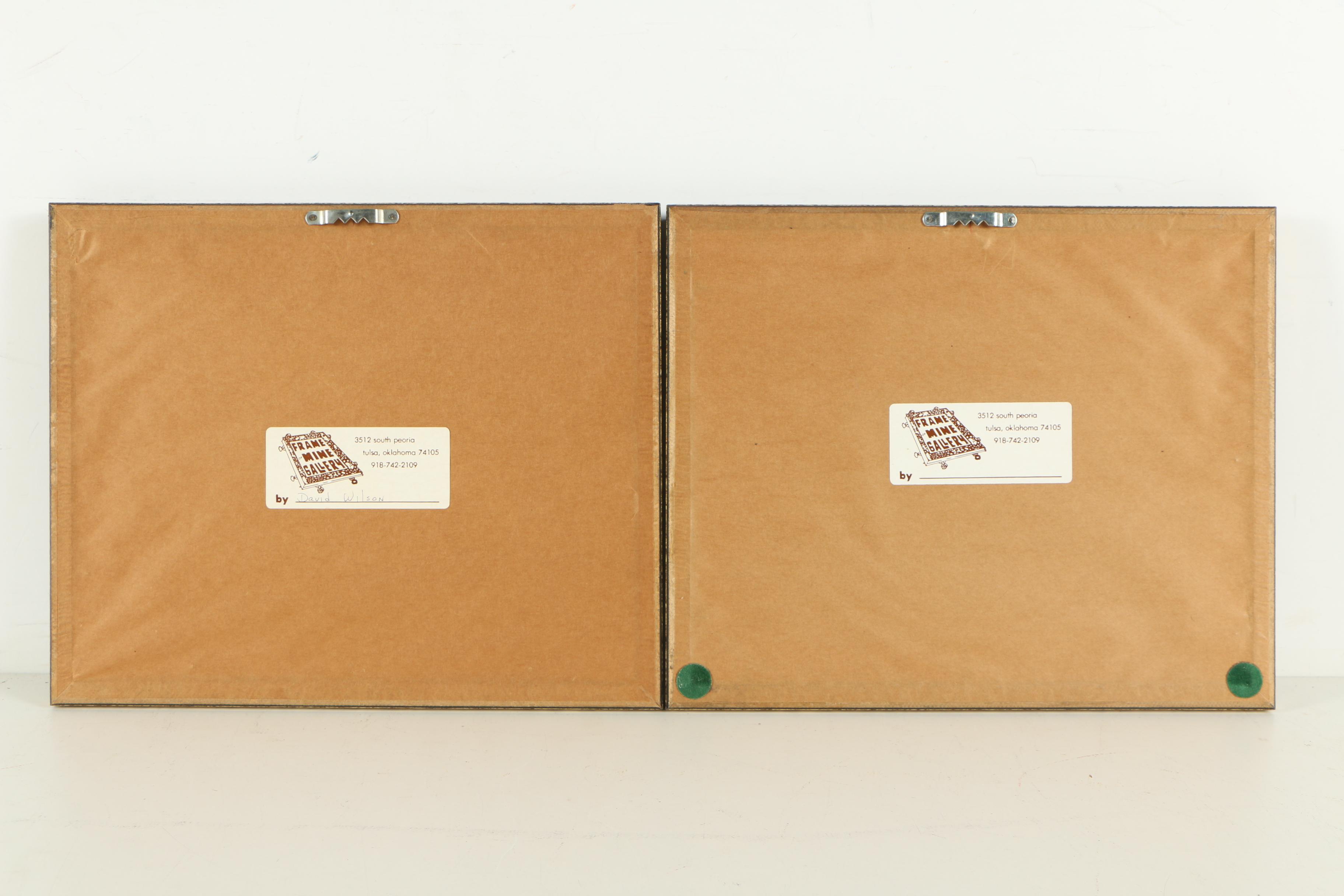 Cut Bamboo Fiber Collages on Panel