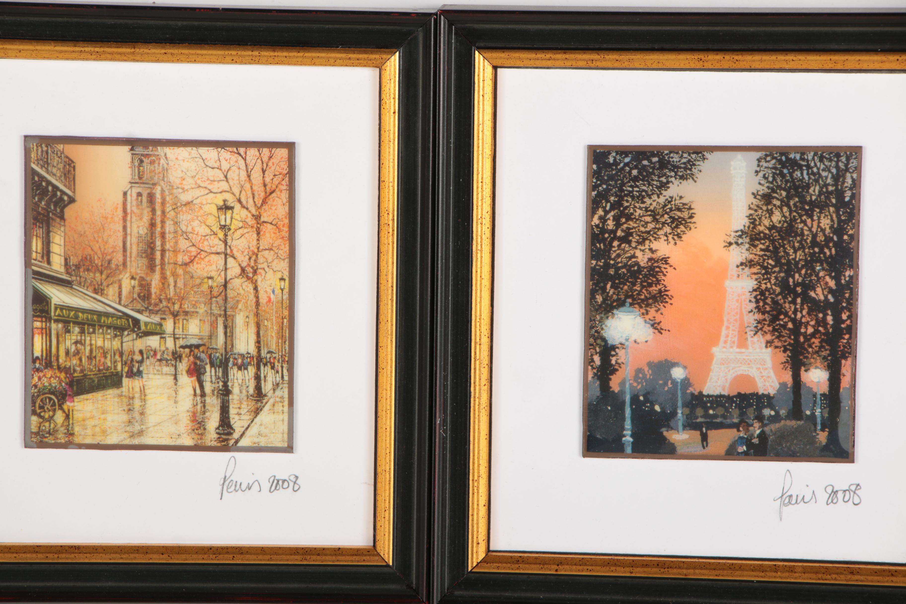 Six Offset Lithograph Prints "Paris 2008"