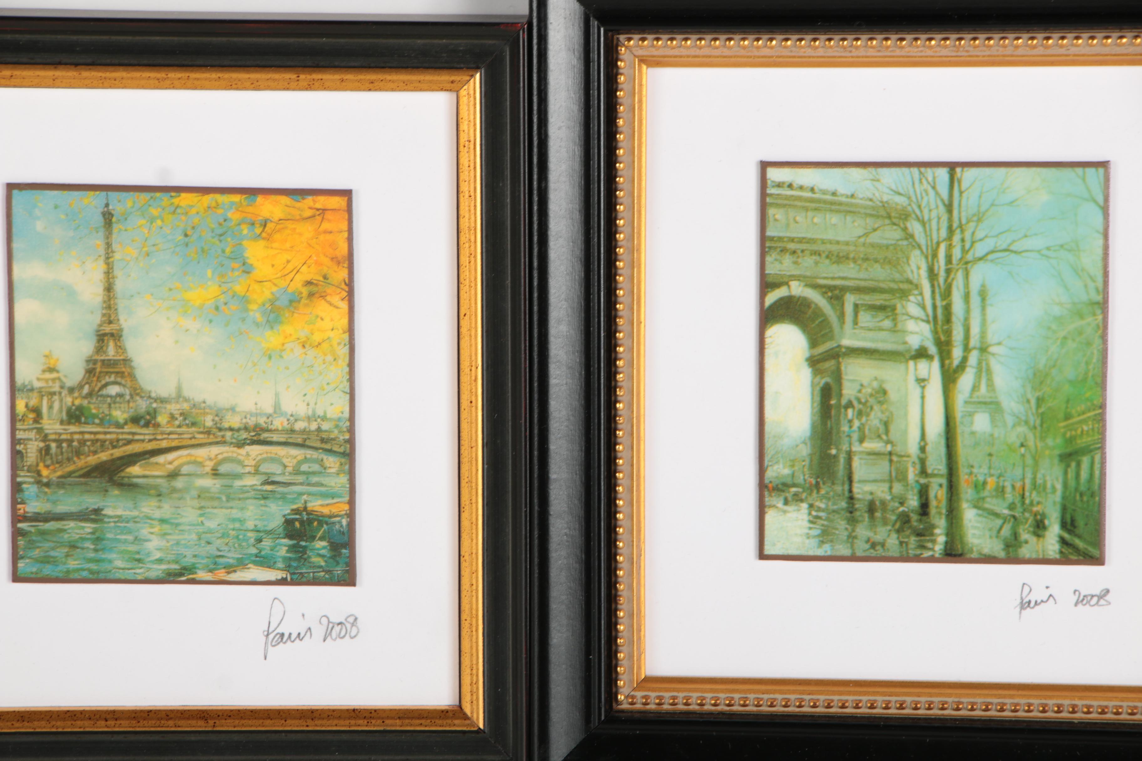 Six Offset Lithograph Prints "Paris 2008"