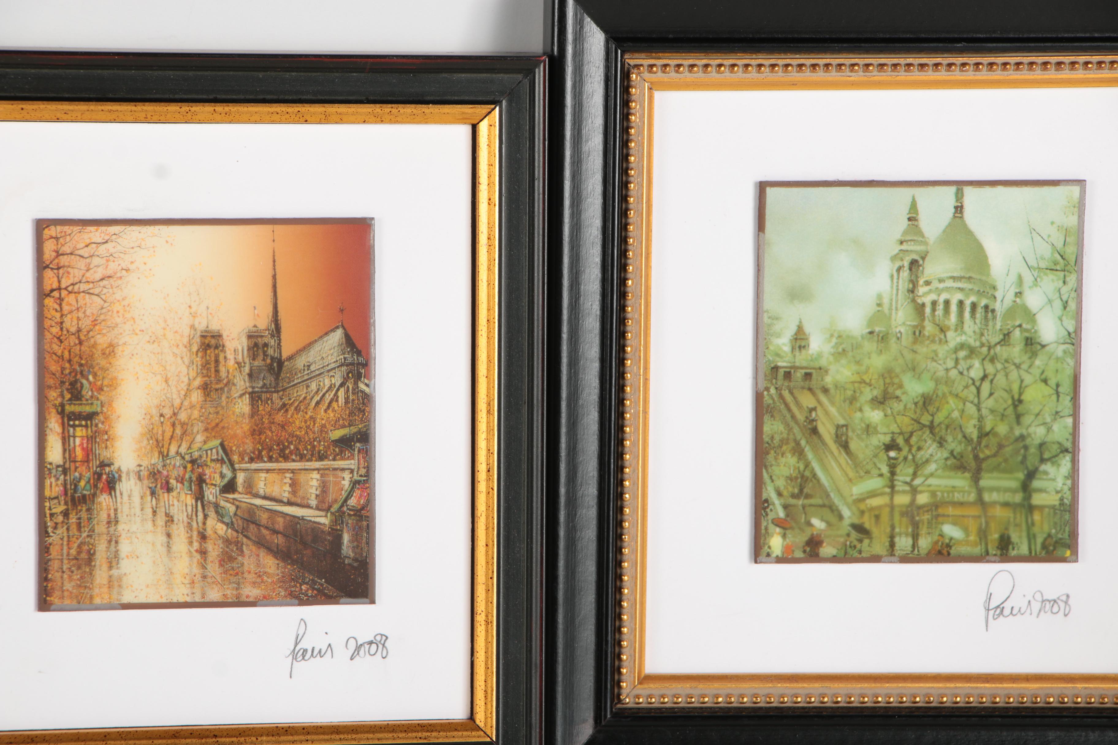 Six Offset Lithograph Prints "Paris 2008"