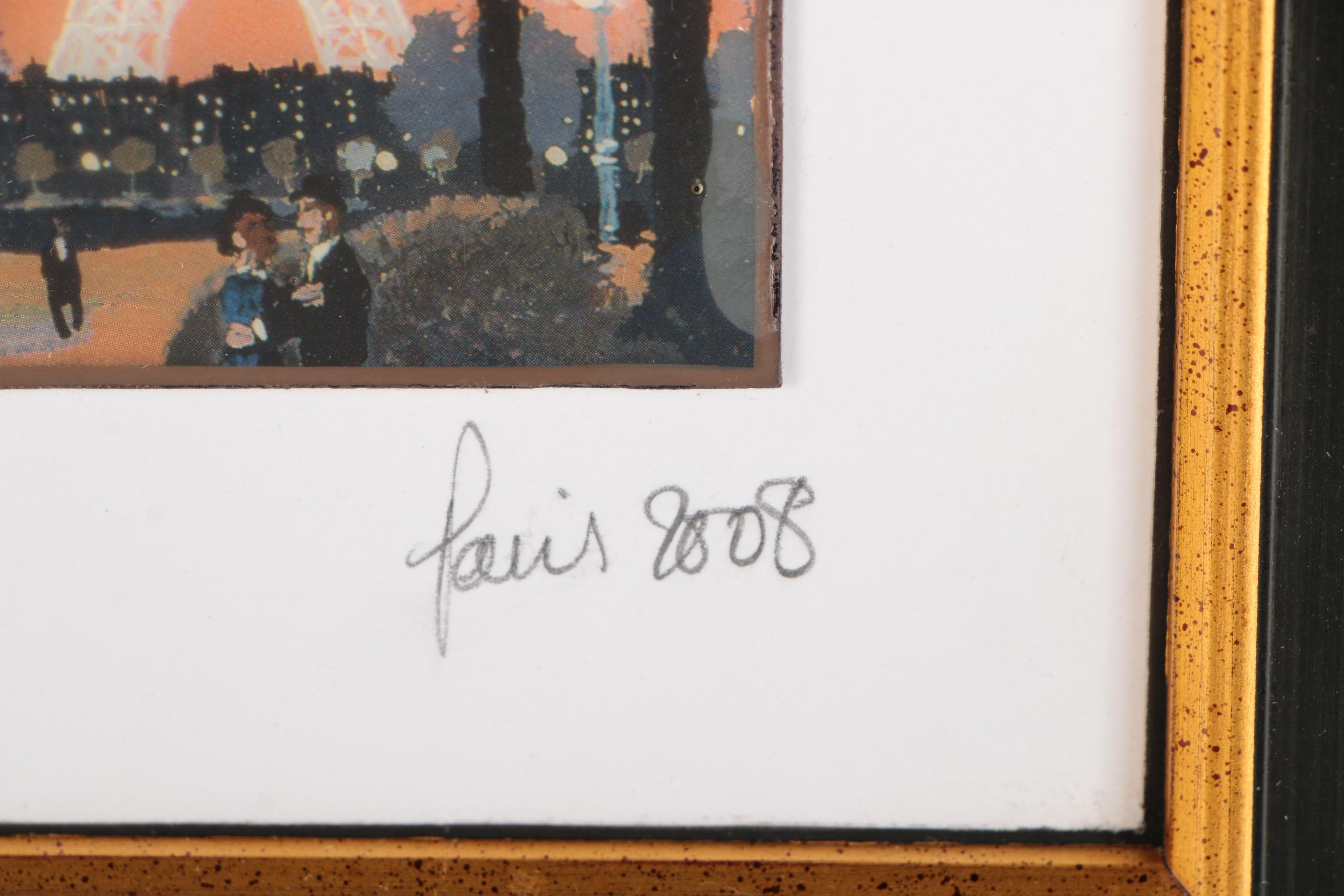 Six Offset Lithograph Prints "Paris 2008"