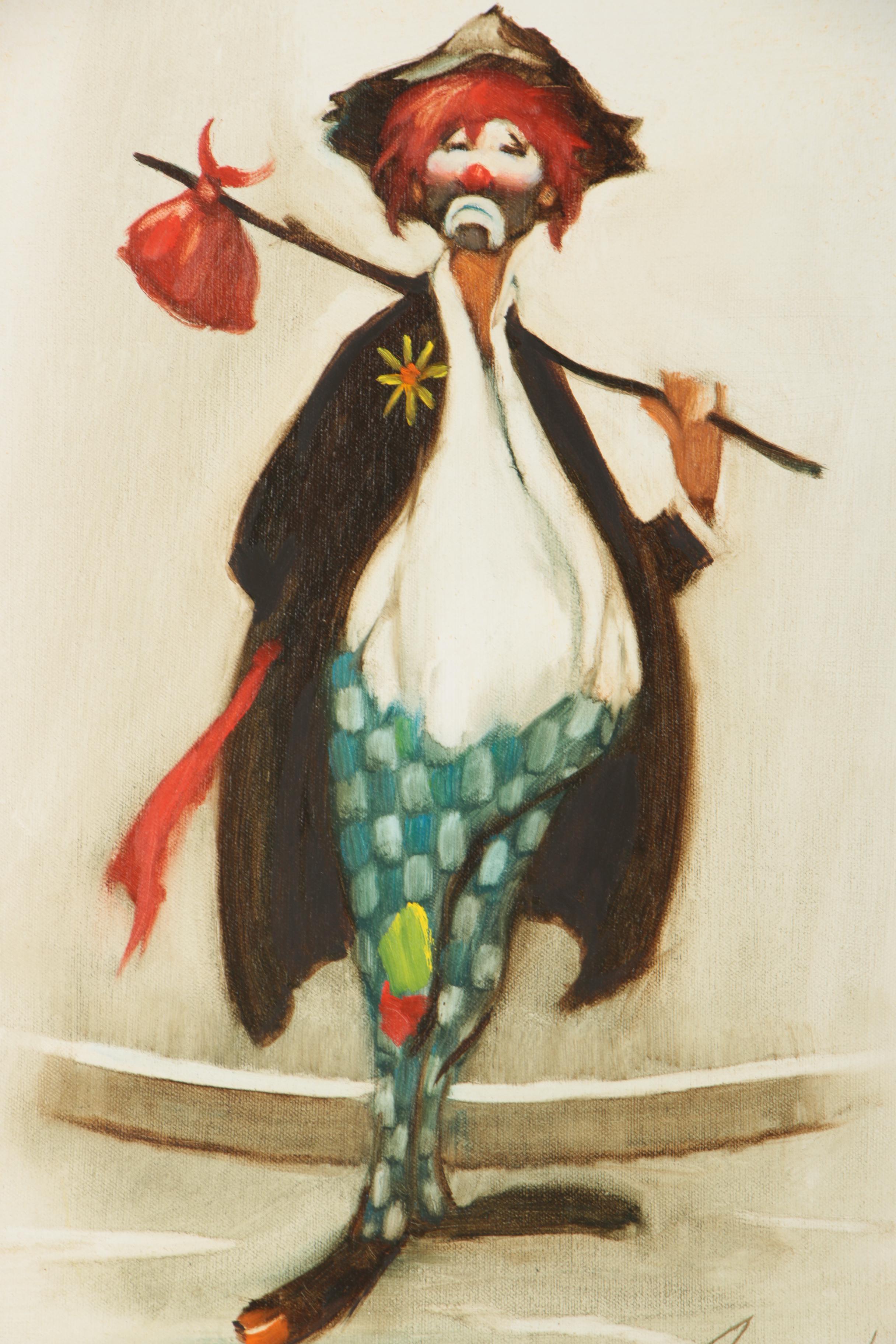 French Oil Paintings Of Clowns