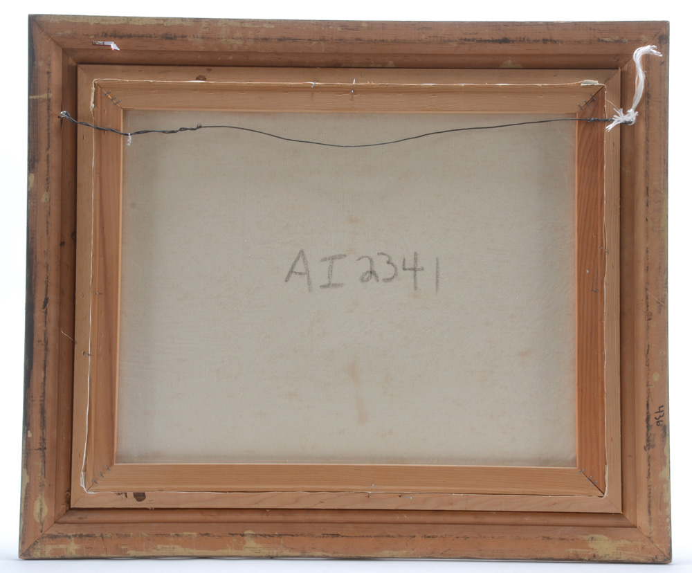 Albert Swayhoover Vintage Oil Painting on Canvas of Coastal Scene