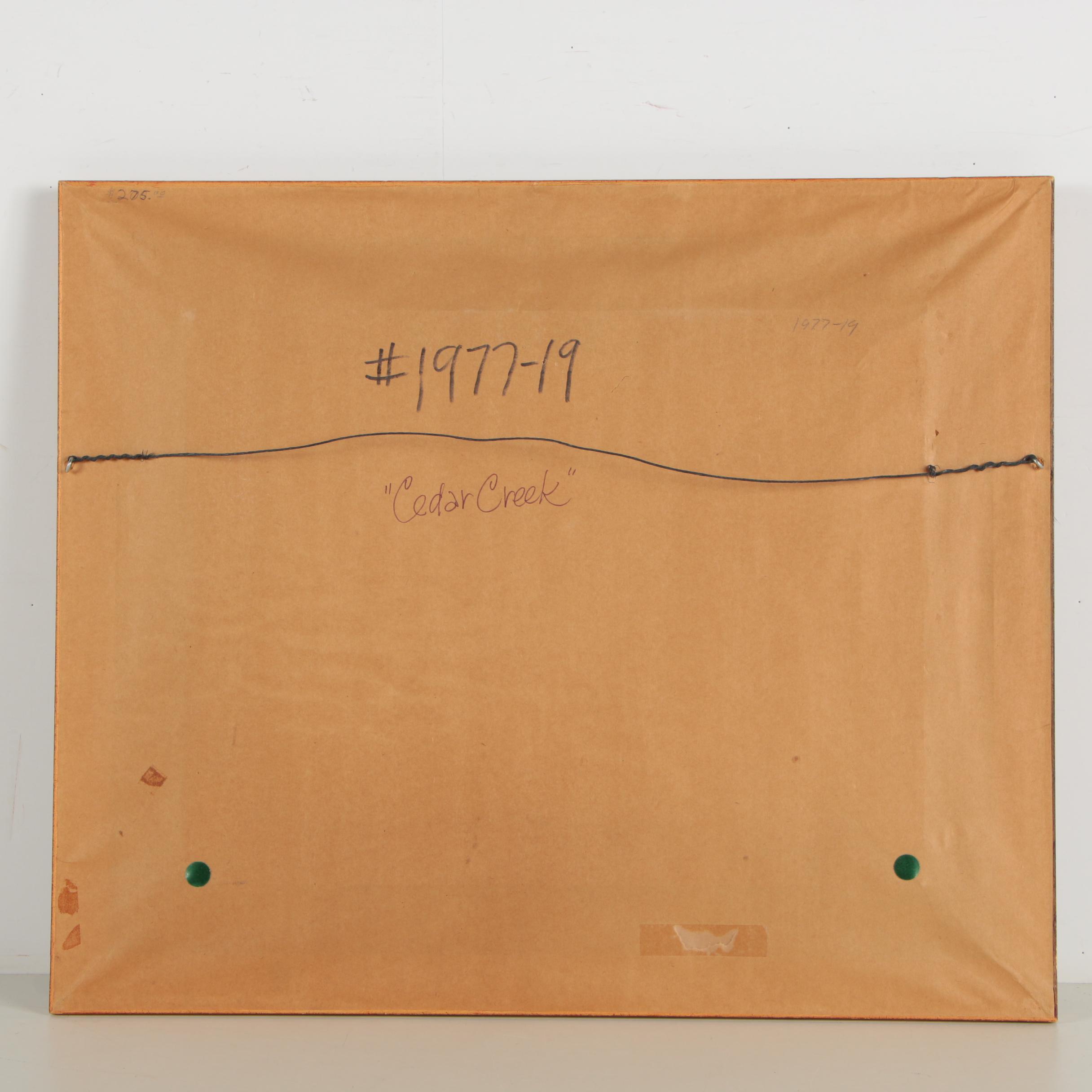 Al Brouillette Oil Landscape Painting on Canvas "Cedar Creek"