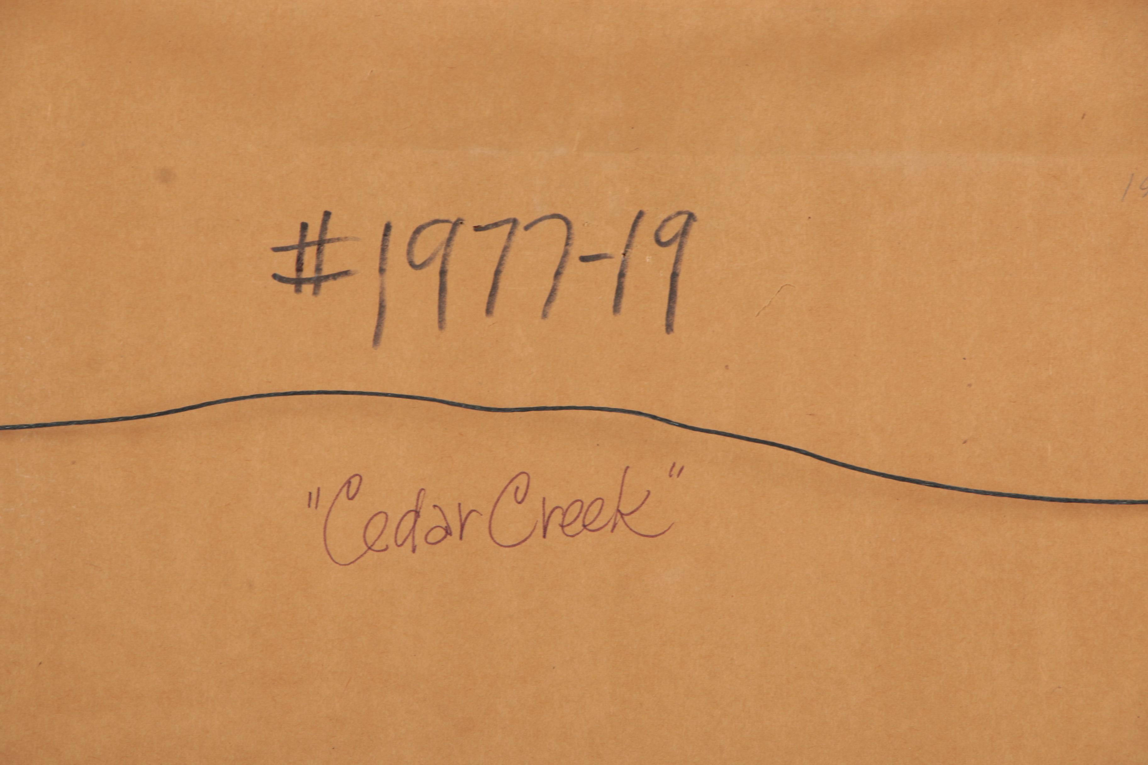 Al Brouillette Oil Landscape Painting on Canvas "Cedar Creek"