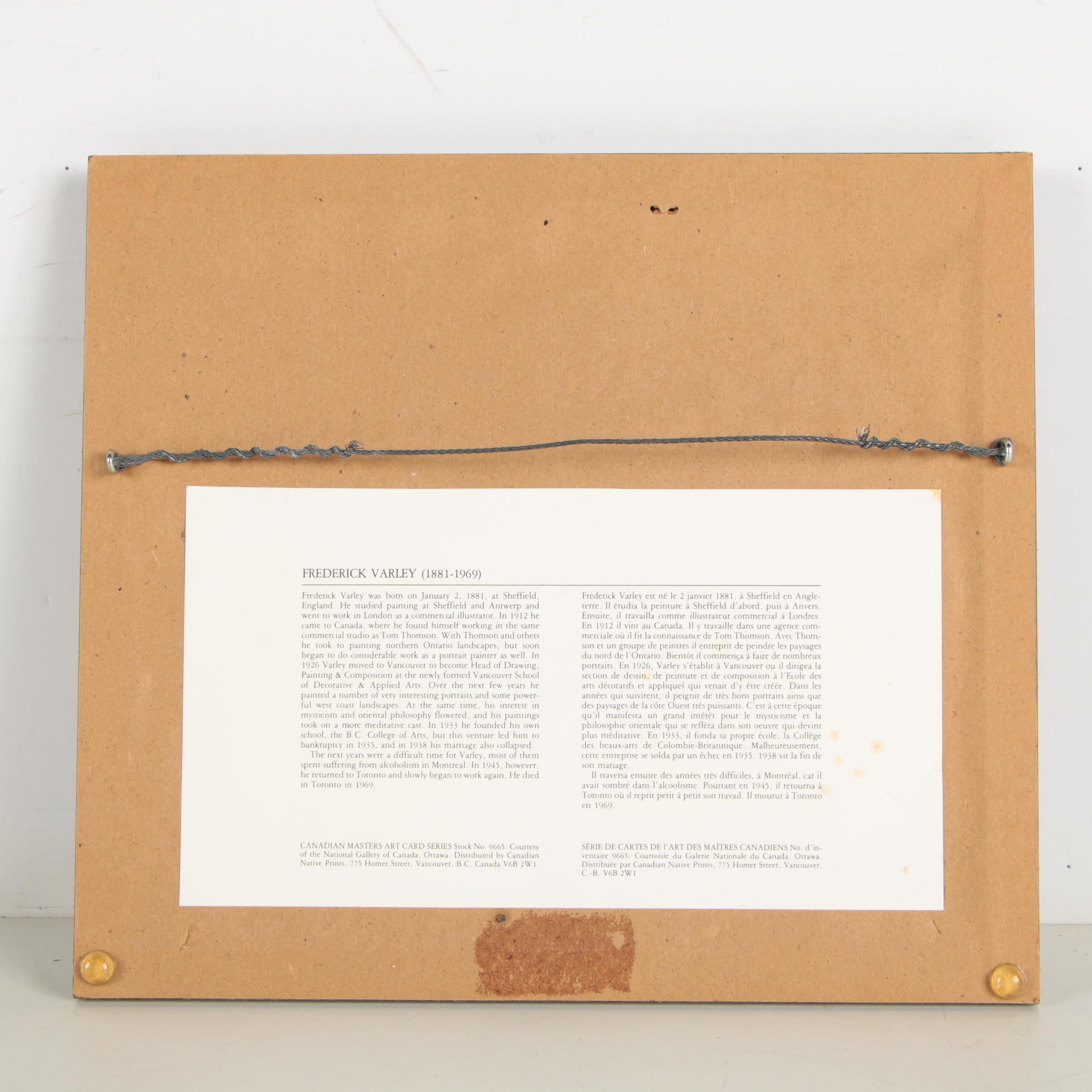 After Frederick Varley Offset Lithograph Print "Stormy Weather"