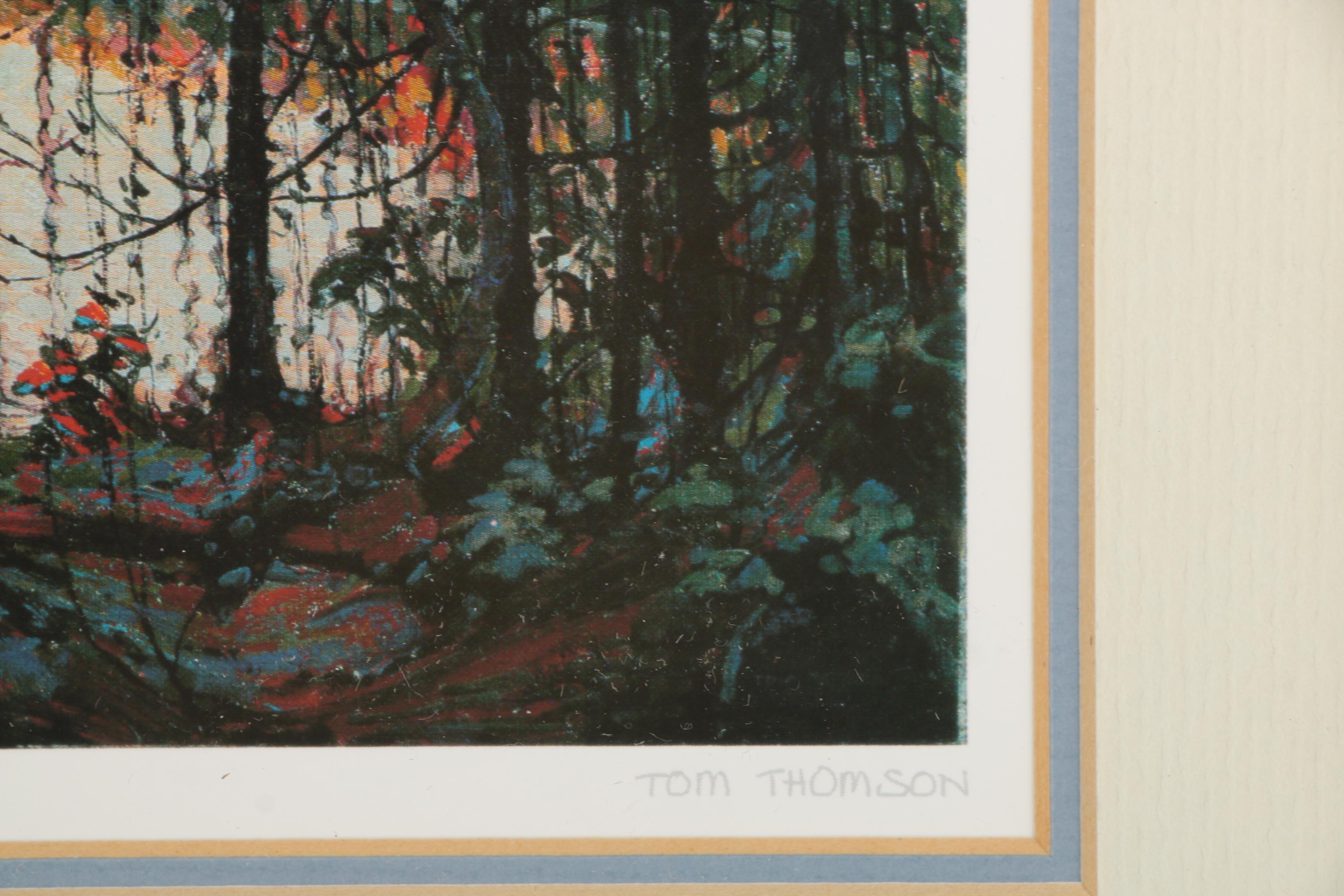 After Tom Thomson Offset Lithograph Print "Northern River"