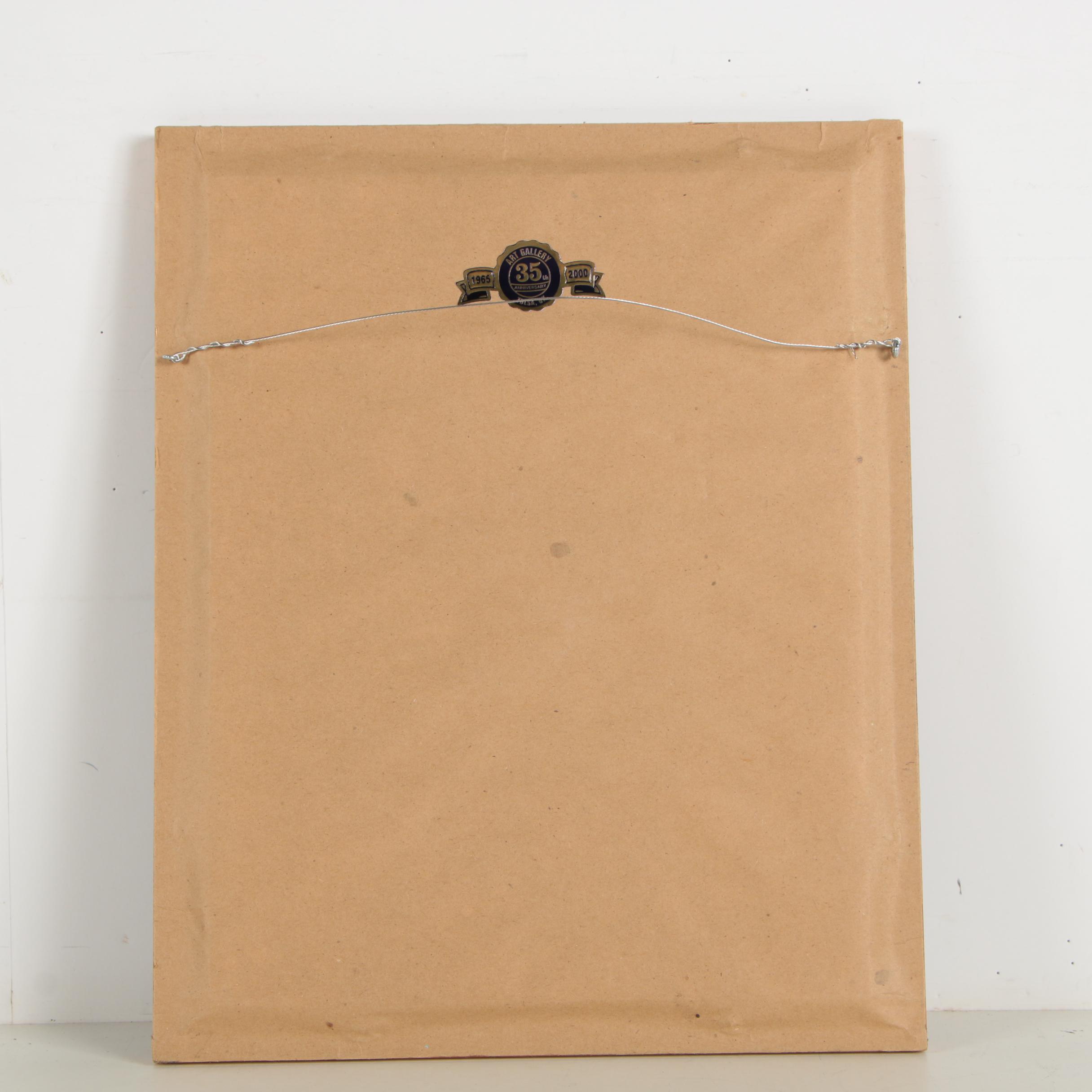 Egyptian Style Gouache Painting of Hathor