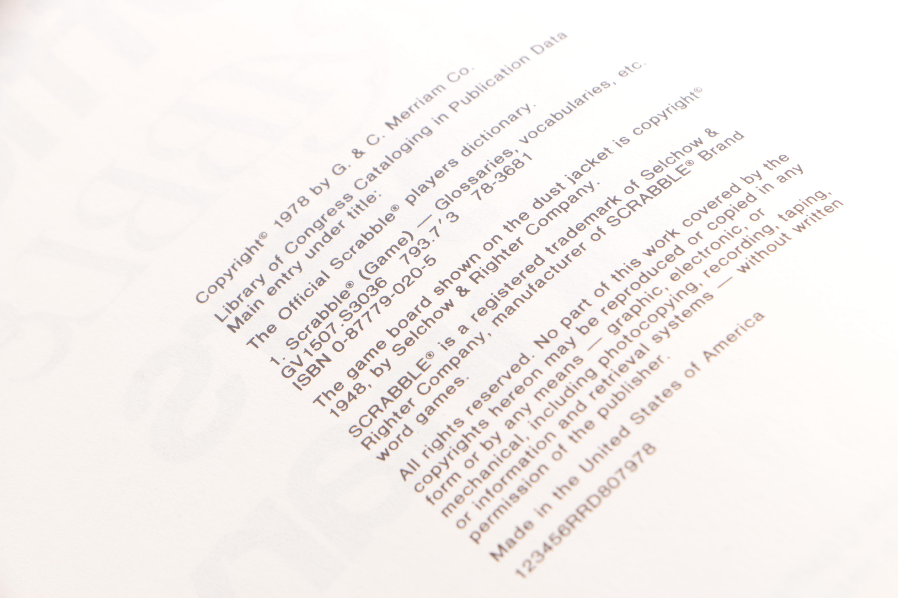 Wood and Leather Scrabble Game Board with Player Dictionary