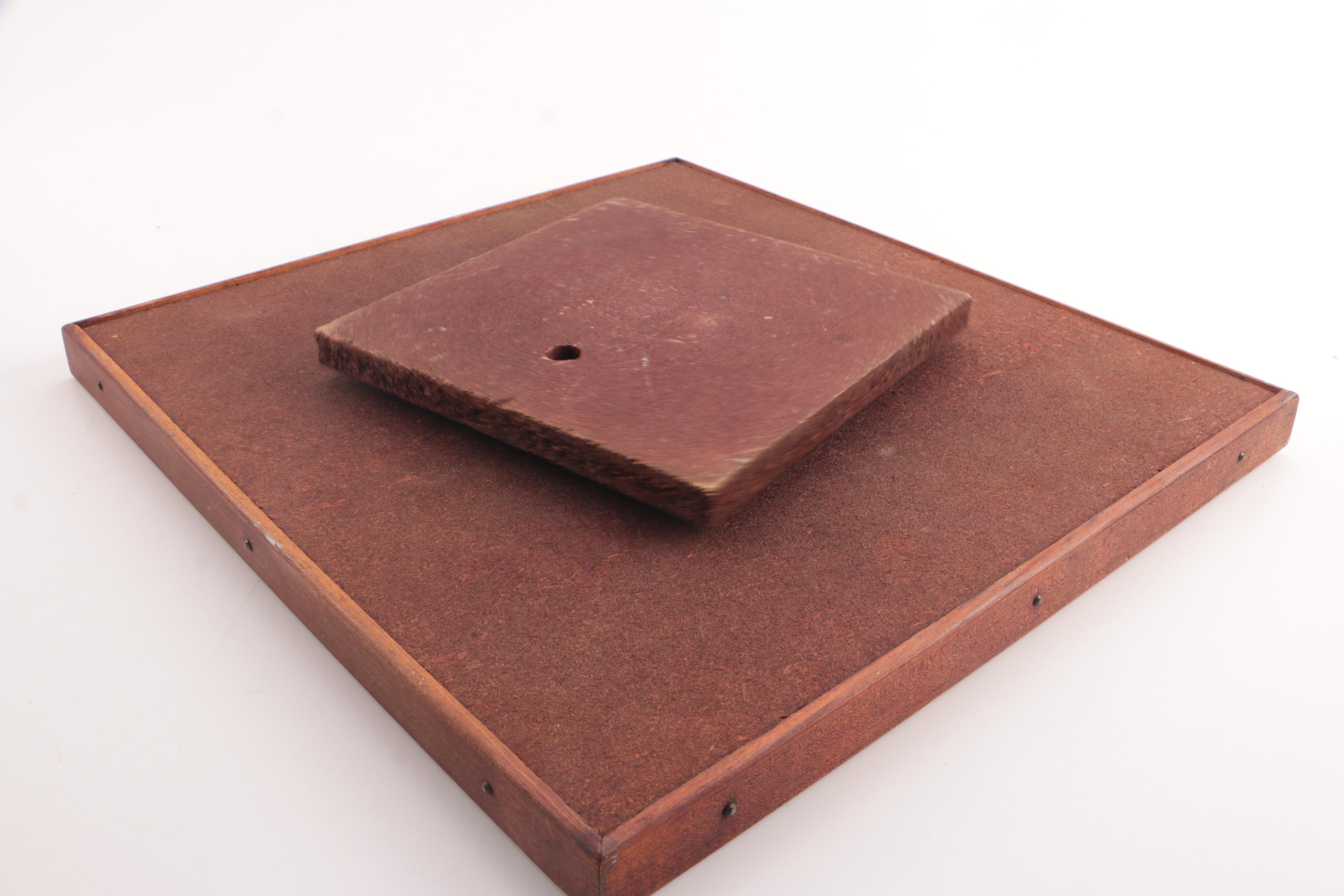 Wood and Leather Scrabble Game Board with Player Dictionary