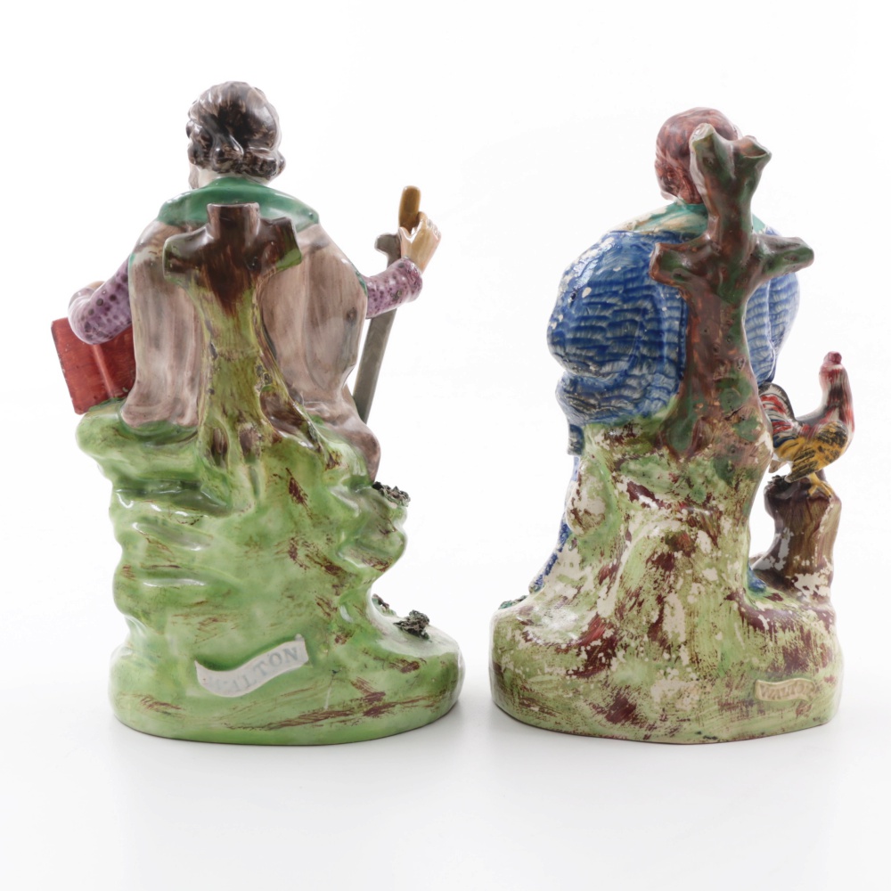 Early Staffordshire "St. Peter" and "St. Paul" Figures, Marked Walton
