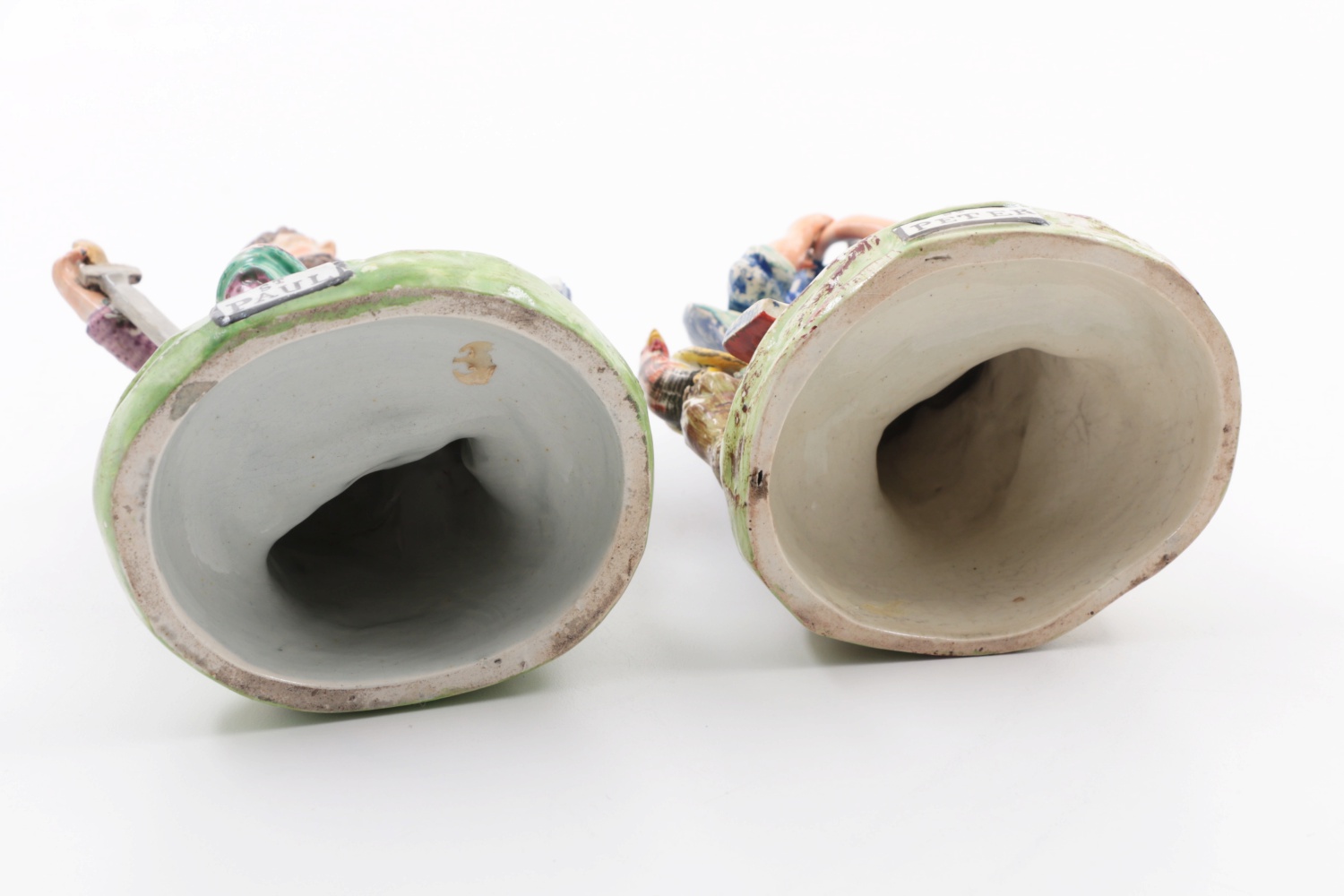 Early Staffordshire "St. Peter" and "St. Paul" Figures, Marked Walton