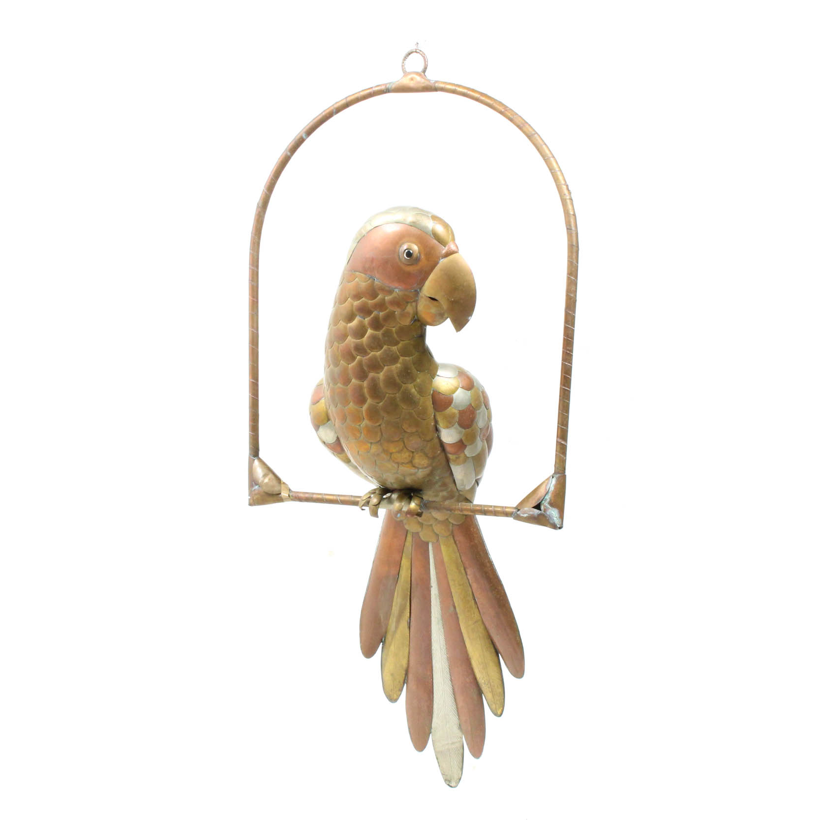 Sergio Bustamante Brass And Copper Bird Sculpture