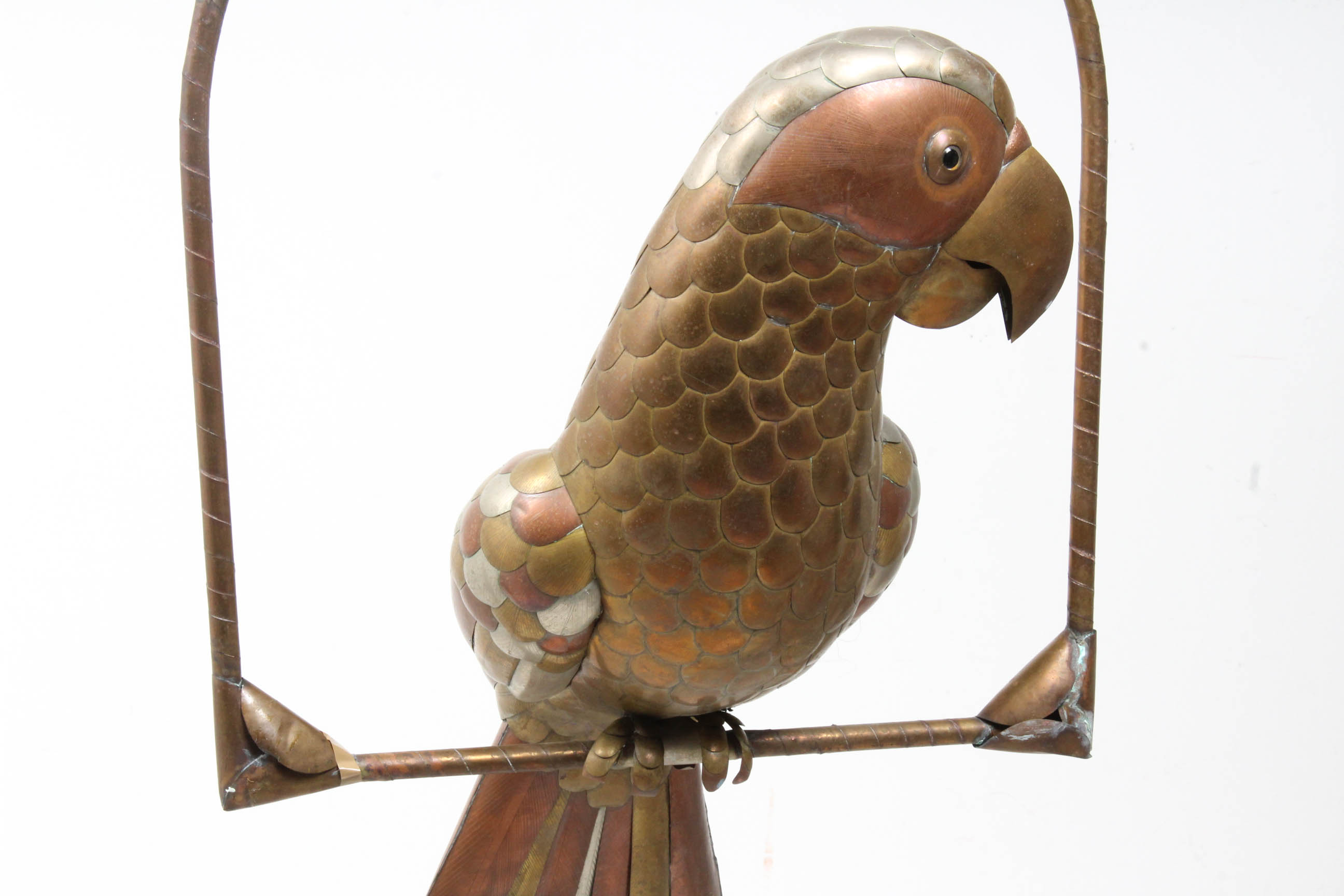 Sergio Bustamante Brass And Copper Bird Sculpture