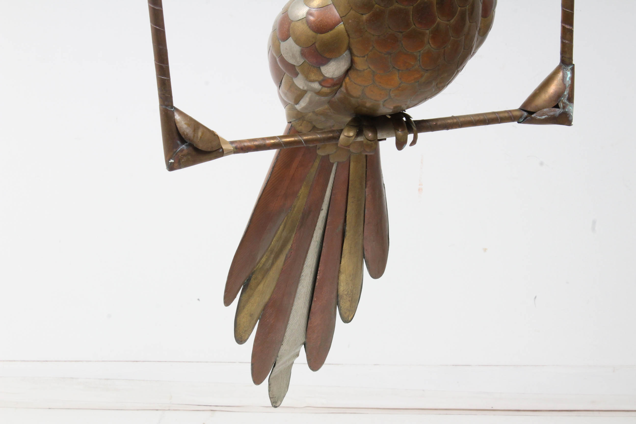 Sergio Bustamante Brass And Copper Bird Sculpture