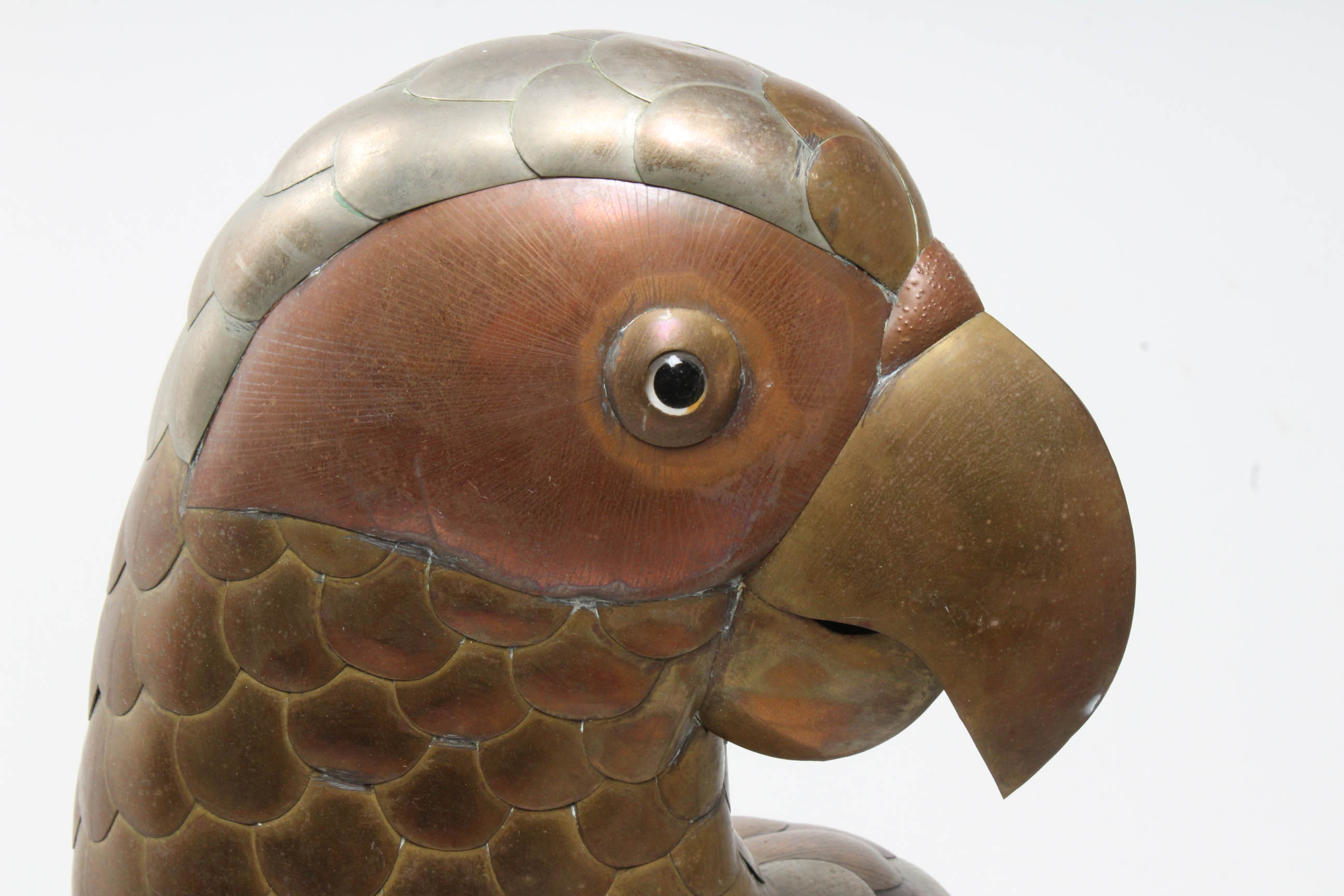 Sergio Bustamante Brass And Copper Bird Sculpture