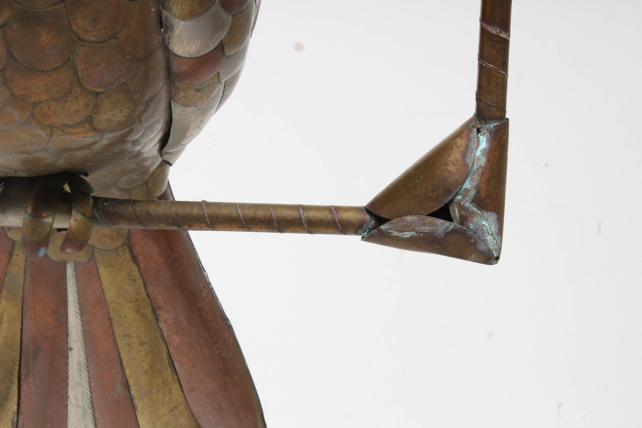 Sergio Bustamante Brass And Copper Bird Sculpture