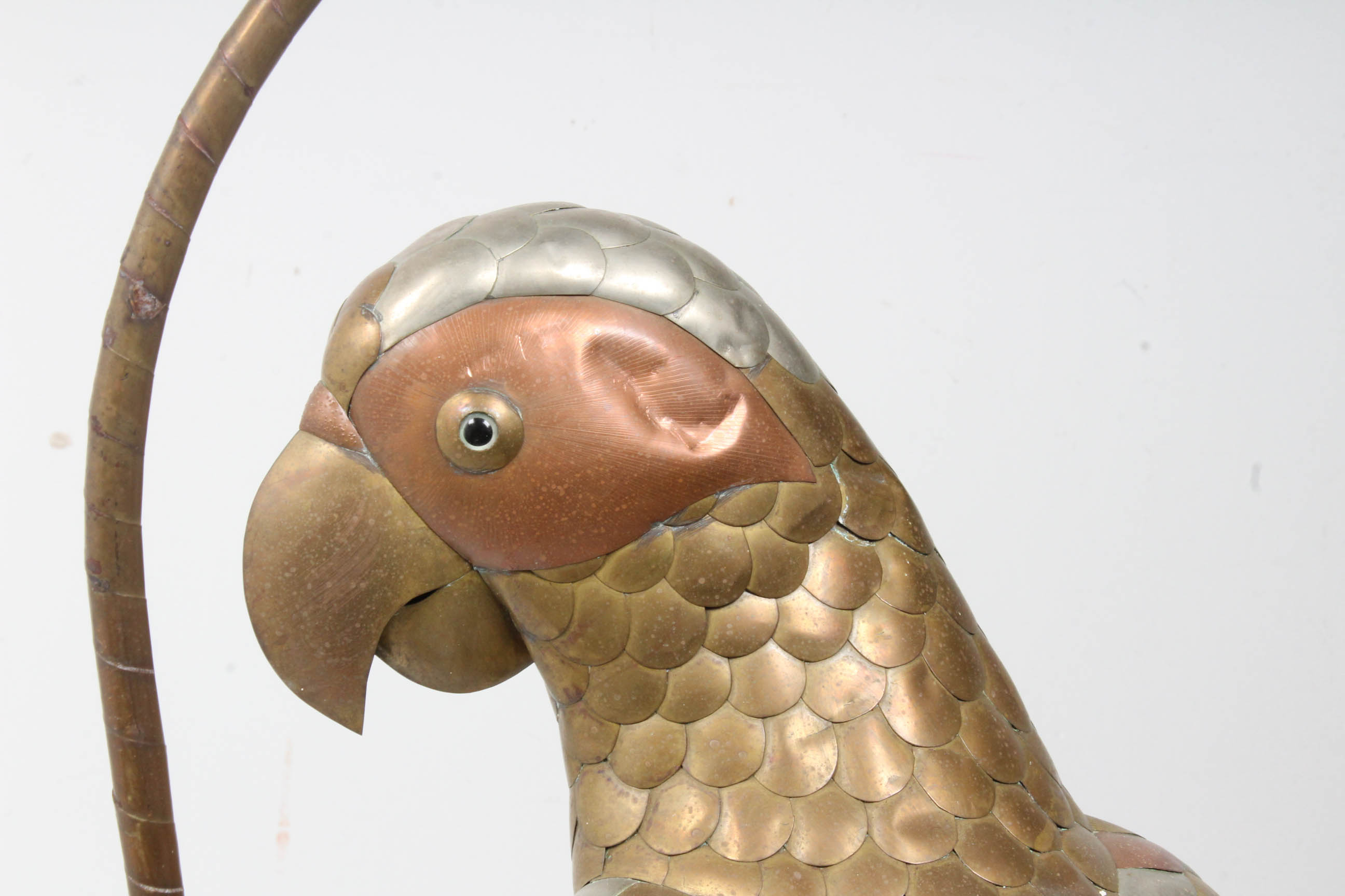 Sergio Bustamante Brass And Copper Bird Sculpture