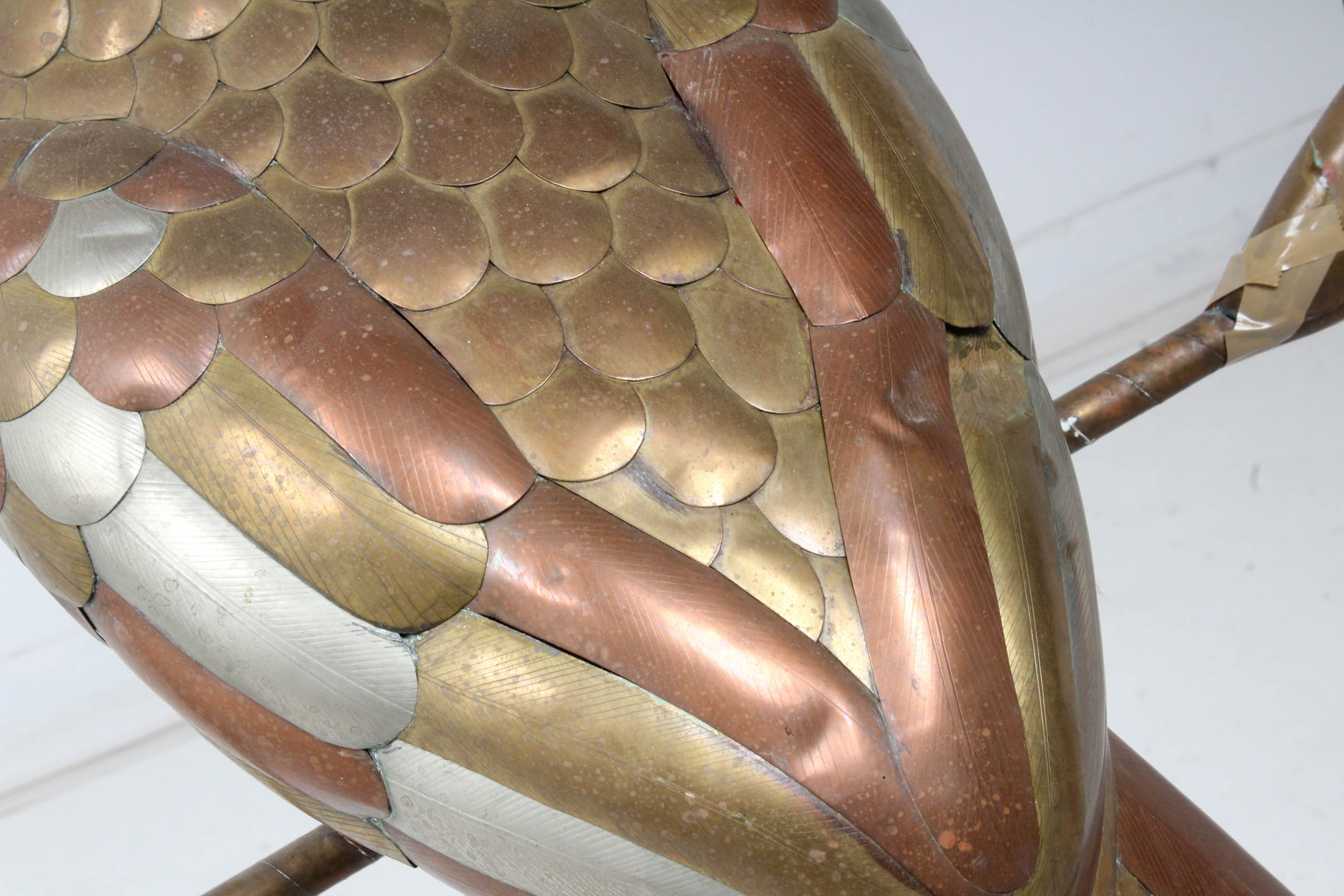 Sergio Bustamante Brass And Copper Bird Sculpture