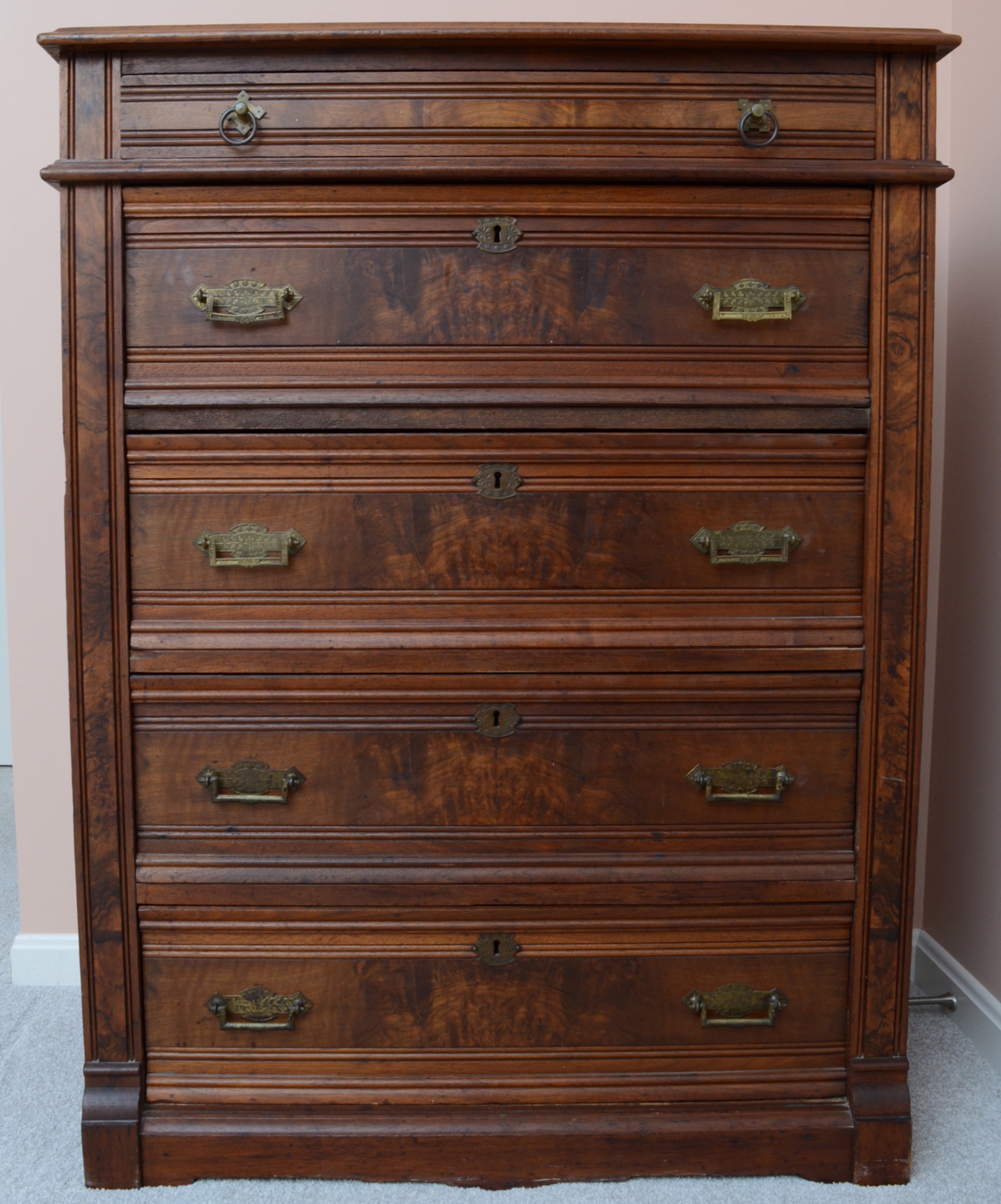 Antique Victorian Eastlake Style Gentleman's Chest