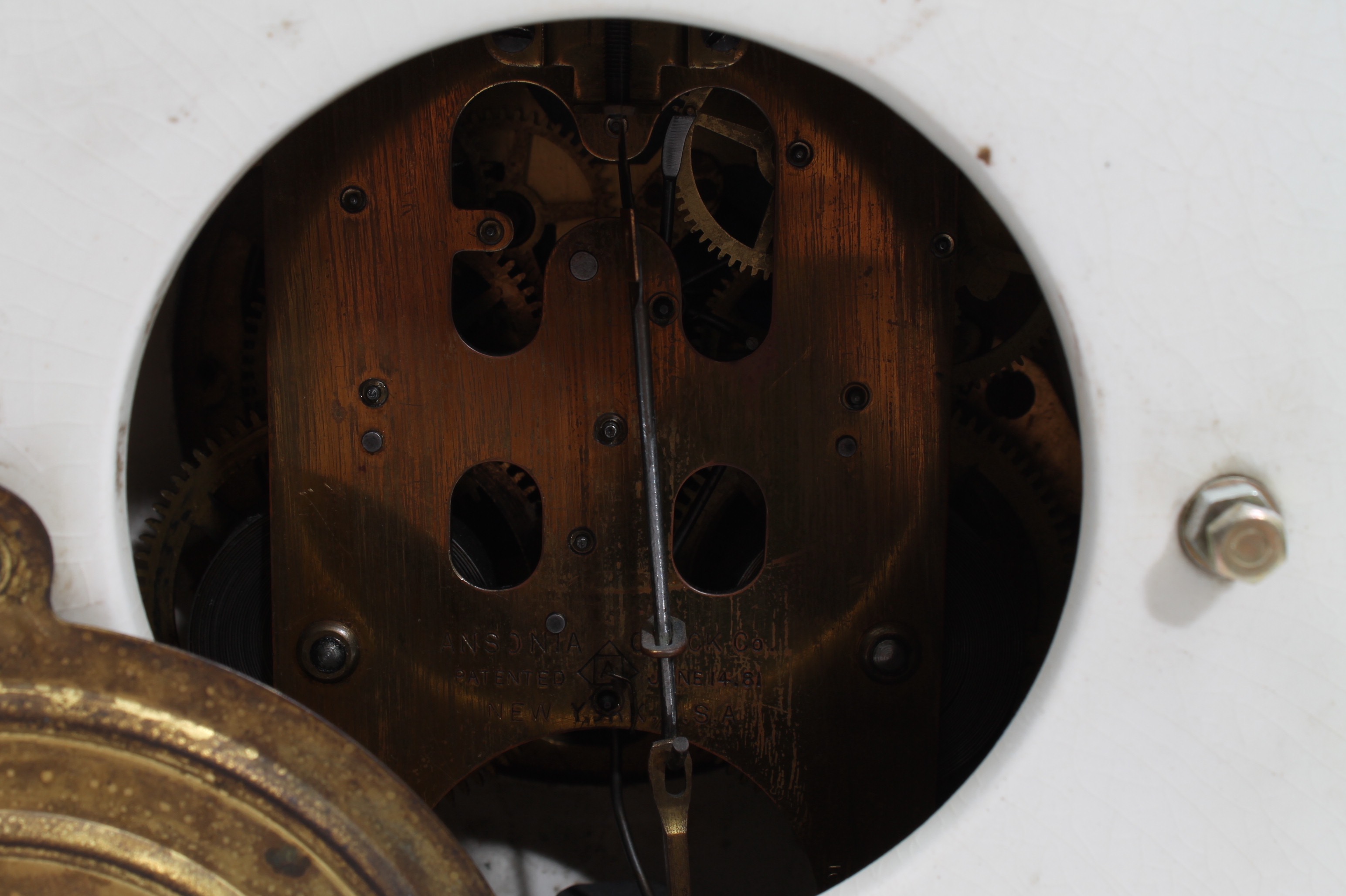 Antique Ansonia "La Layon" Porcelain Mantle Clock