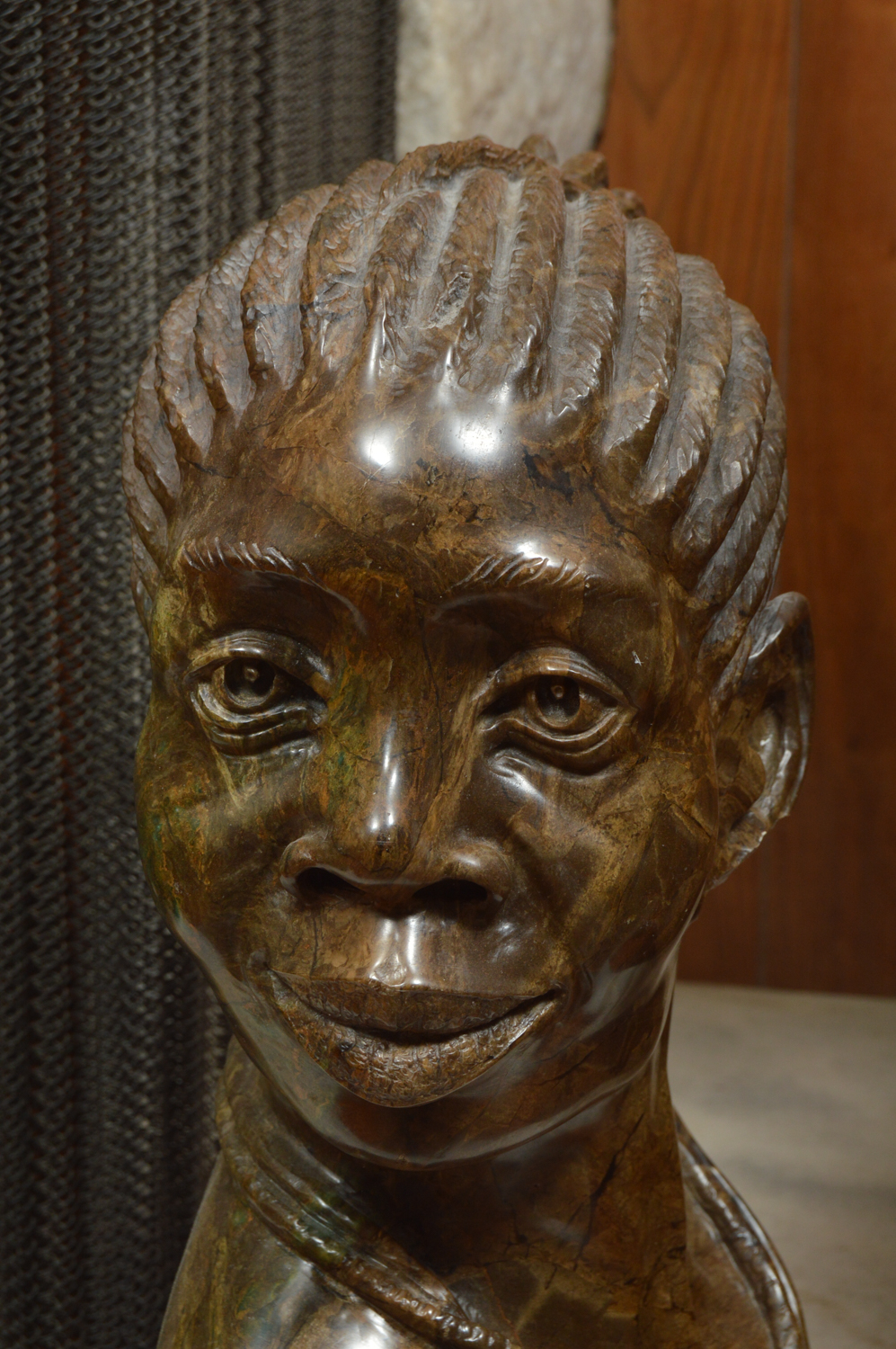 Sailas Makumba Shona Carved Fruit Serpentine Bust