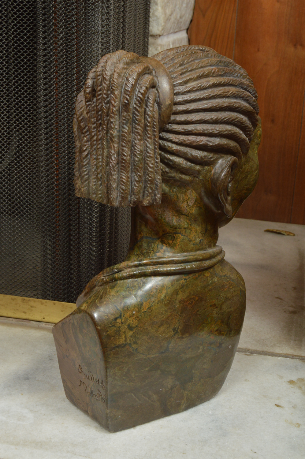 Sailas Makumba Shona Carved Fruit Serpentine Bust