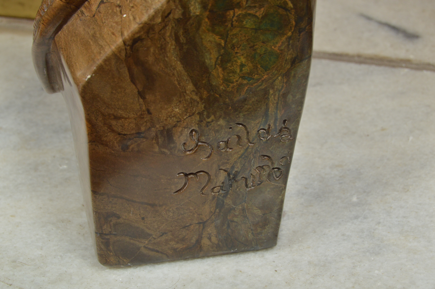 Sailas Makumba Shona Carved Fruit Serpentine Bust