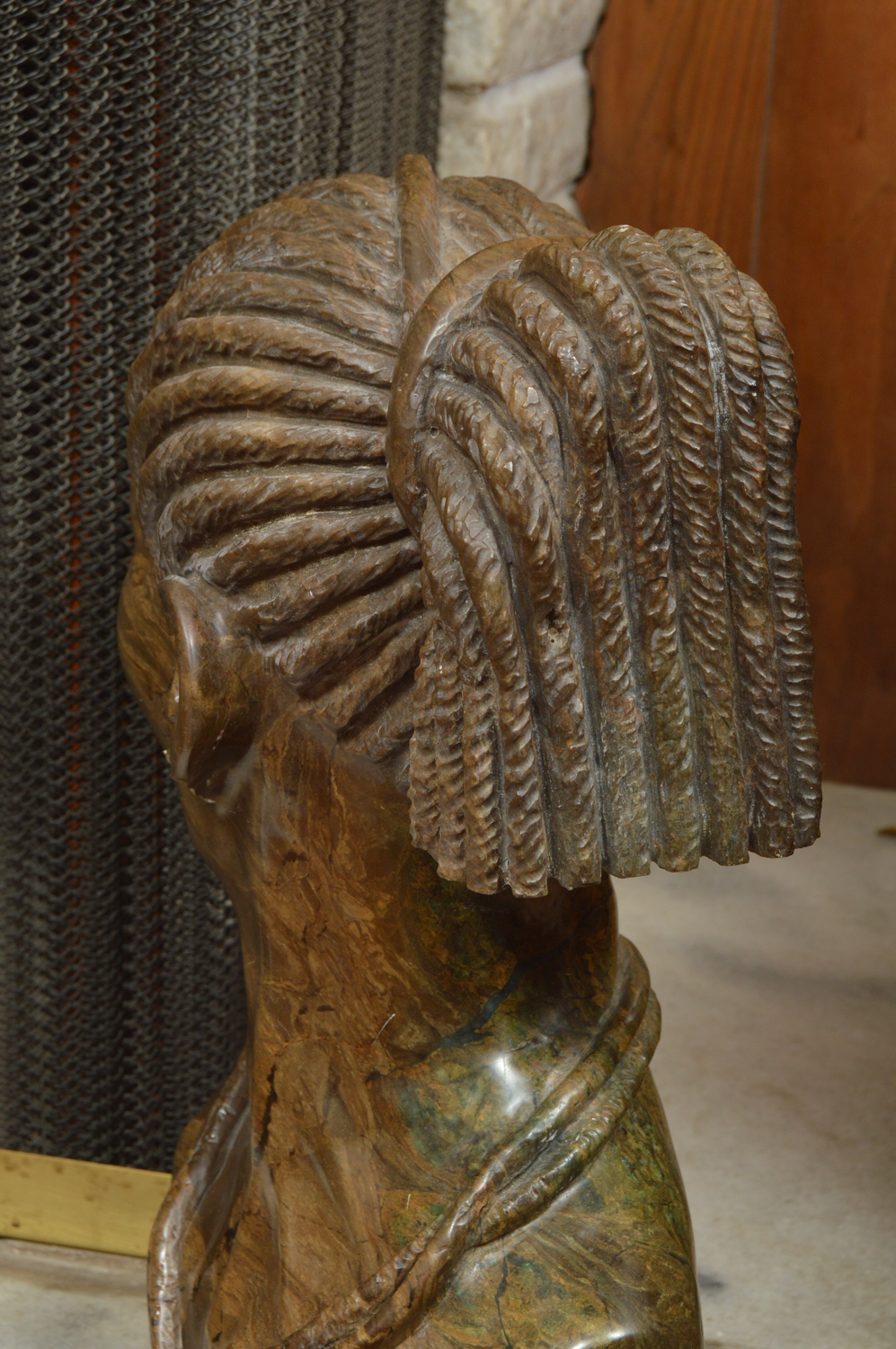 Sailas Makumba Shona Carved Fruit Serpentine Bust