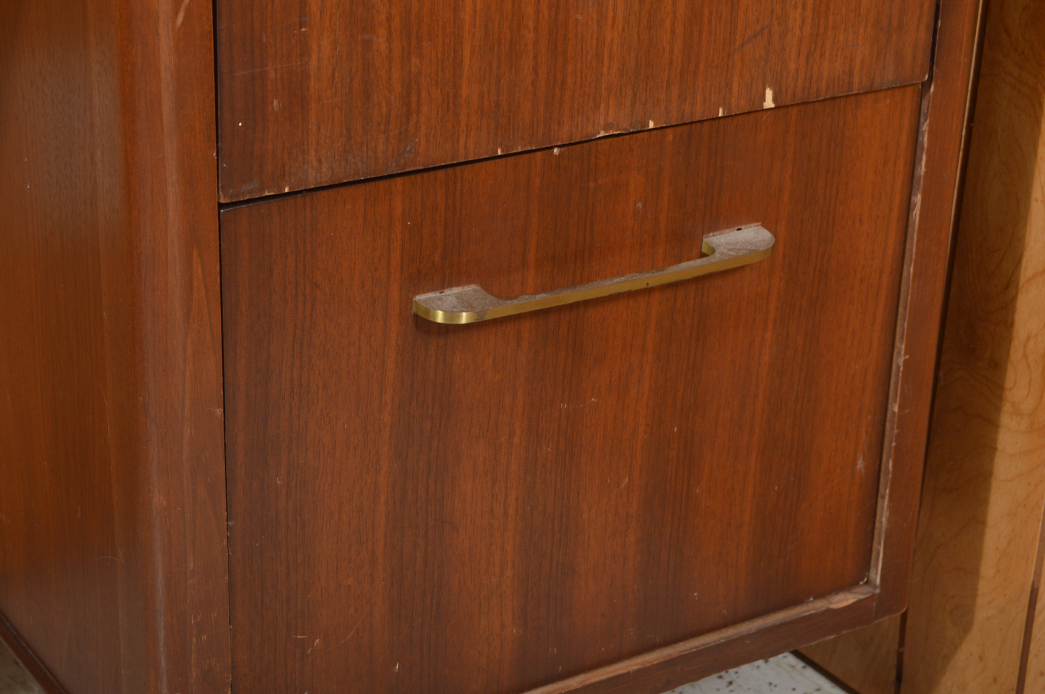 Mid Century Modern Double Pedestal Teak Desk