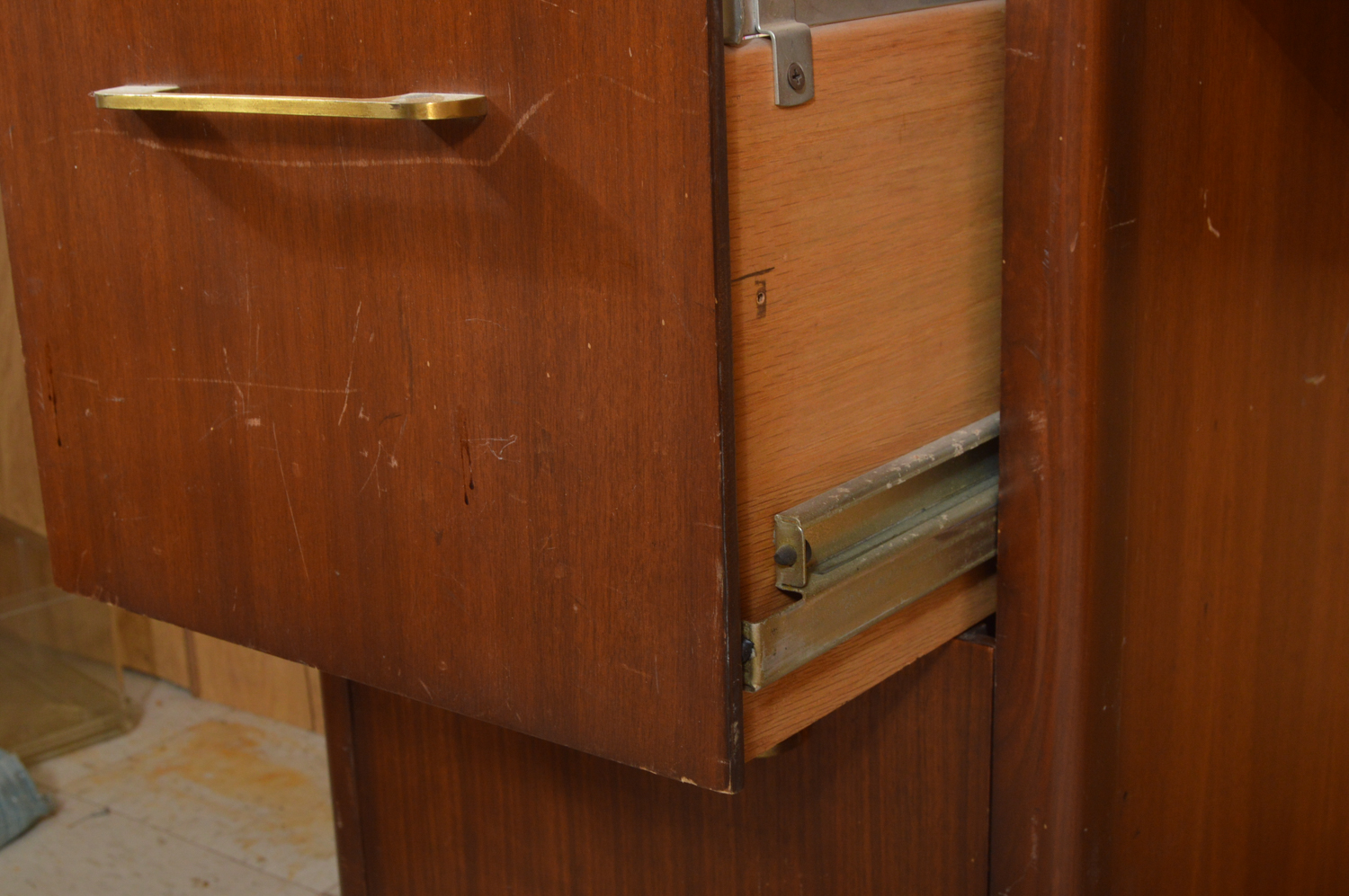 Mid Century Modern Double Pedestal Teak Desk