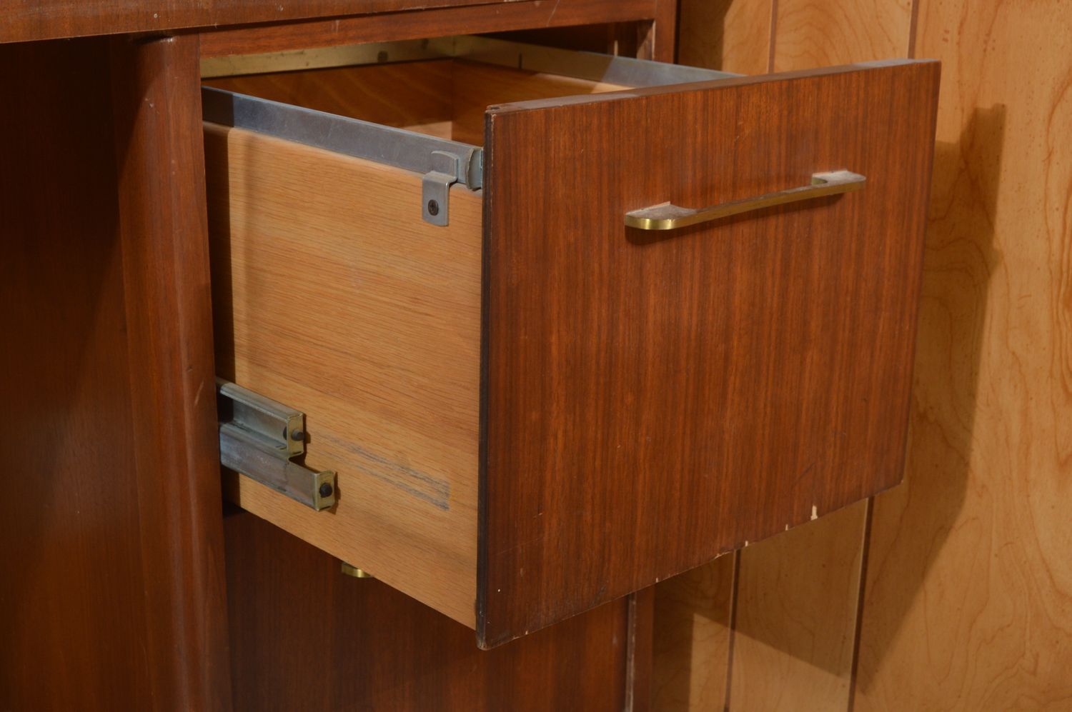 Mid Century Modern Double Pedestal Teak Desk