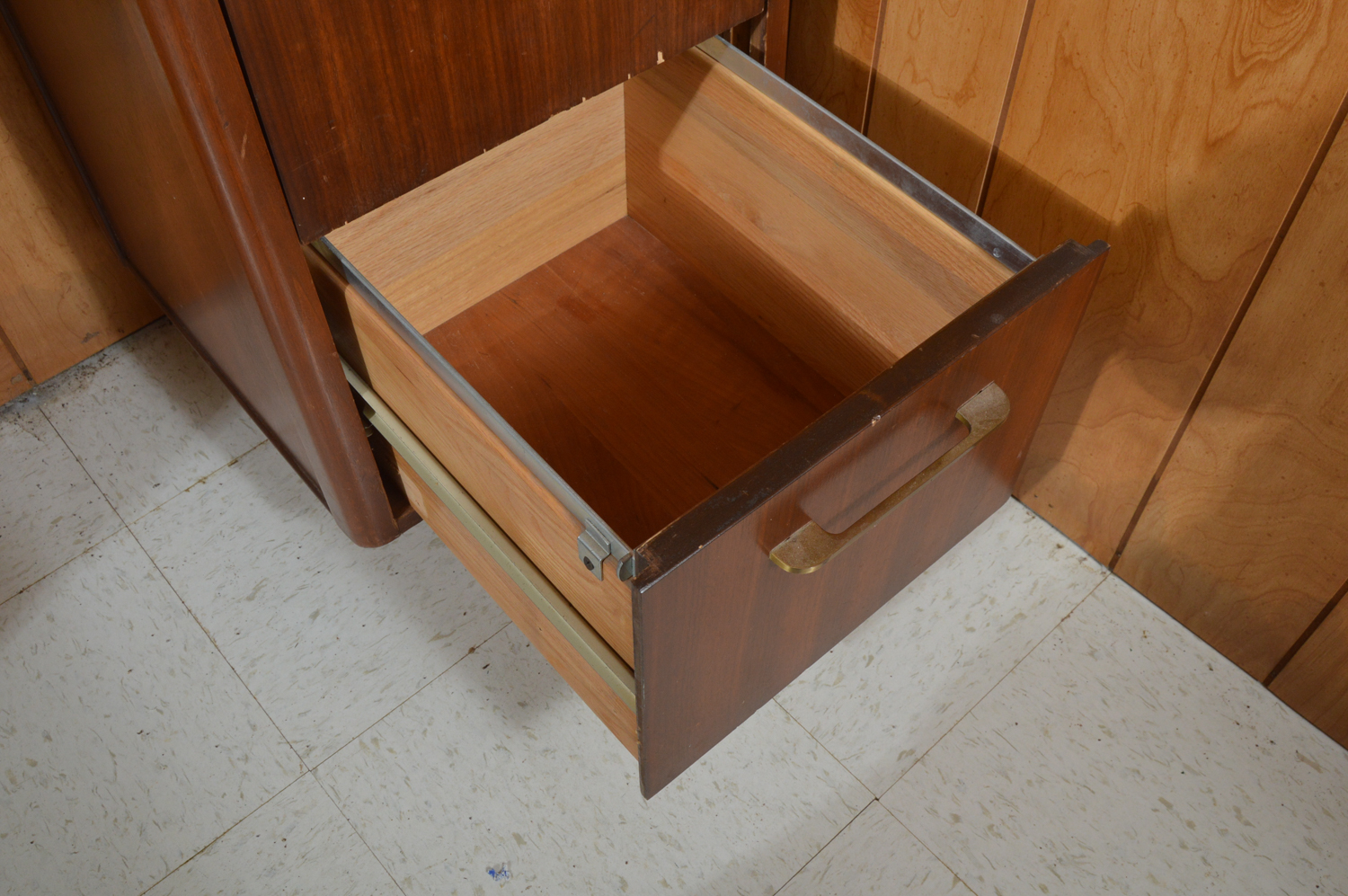 Mid Century Modern Double Pedestal Teak Desk
