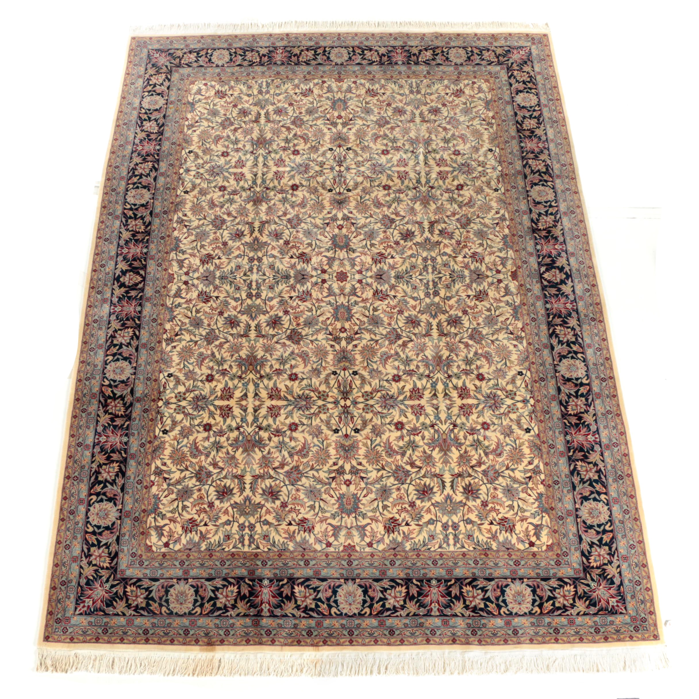 Hand-Knotted Persian Tabriz "Afshan" Wool Room Sized Rug