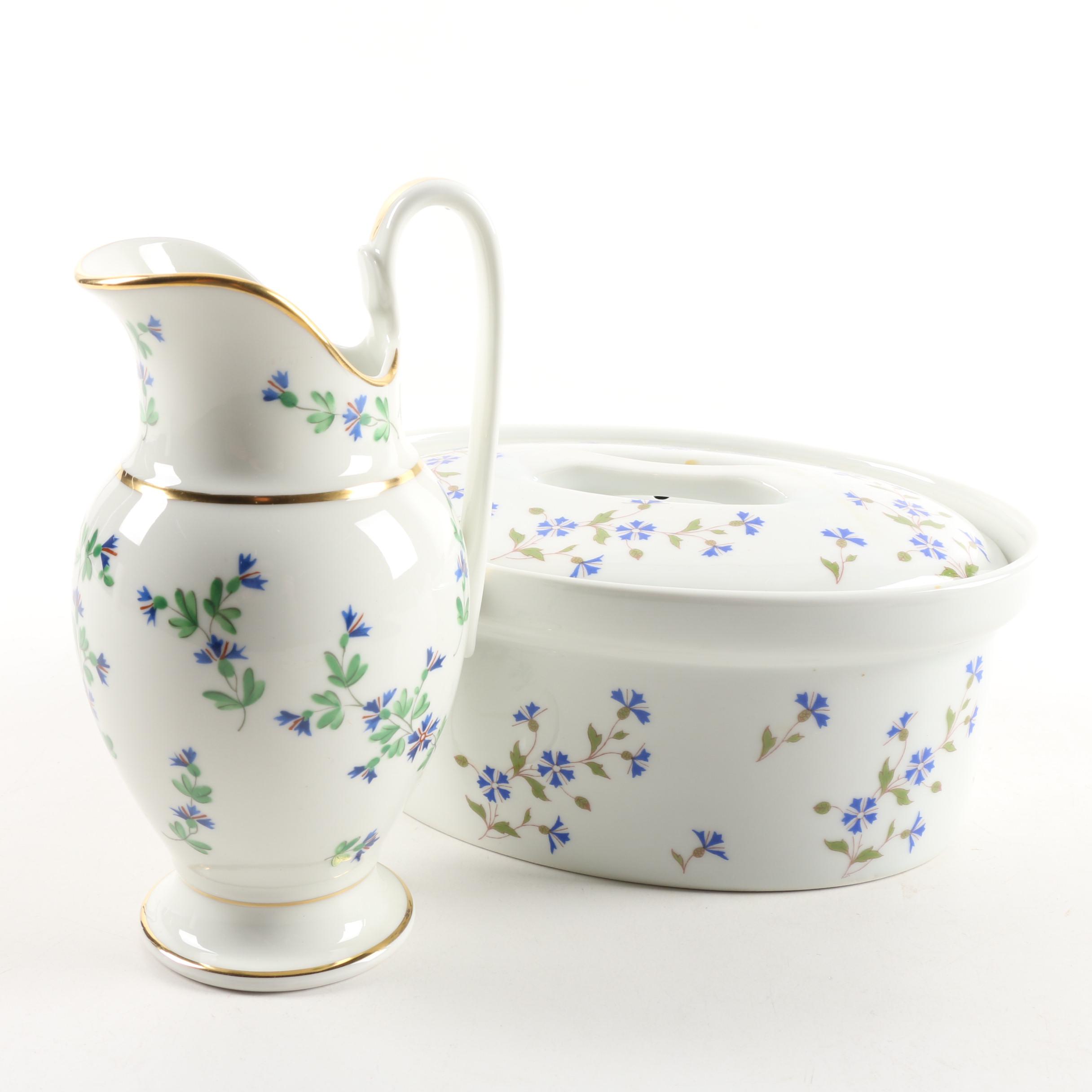 1985 Lenox Porcleain Pitcher with Cordon Bleu Casserole Dish