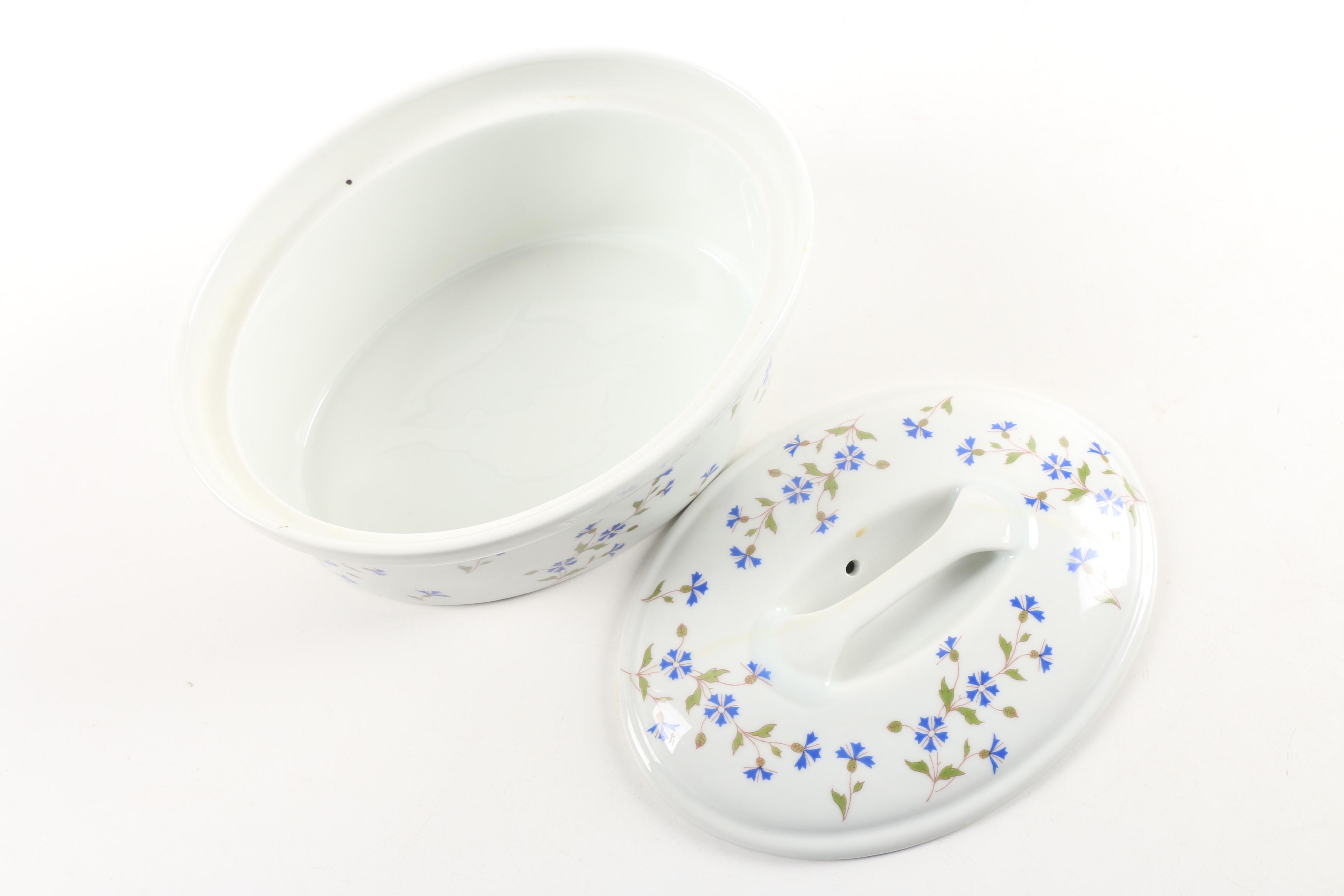 1985 Lenox Porcleain Pitcher with Cordon Bleu Casserole Dish