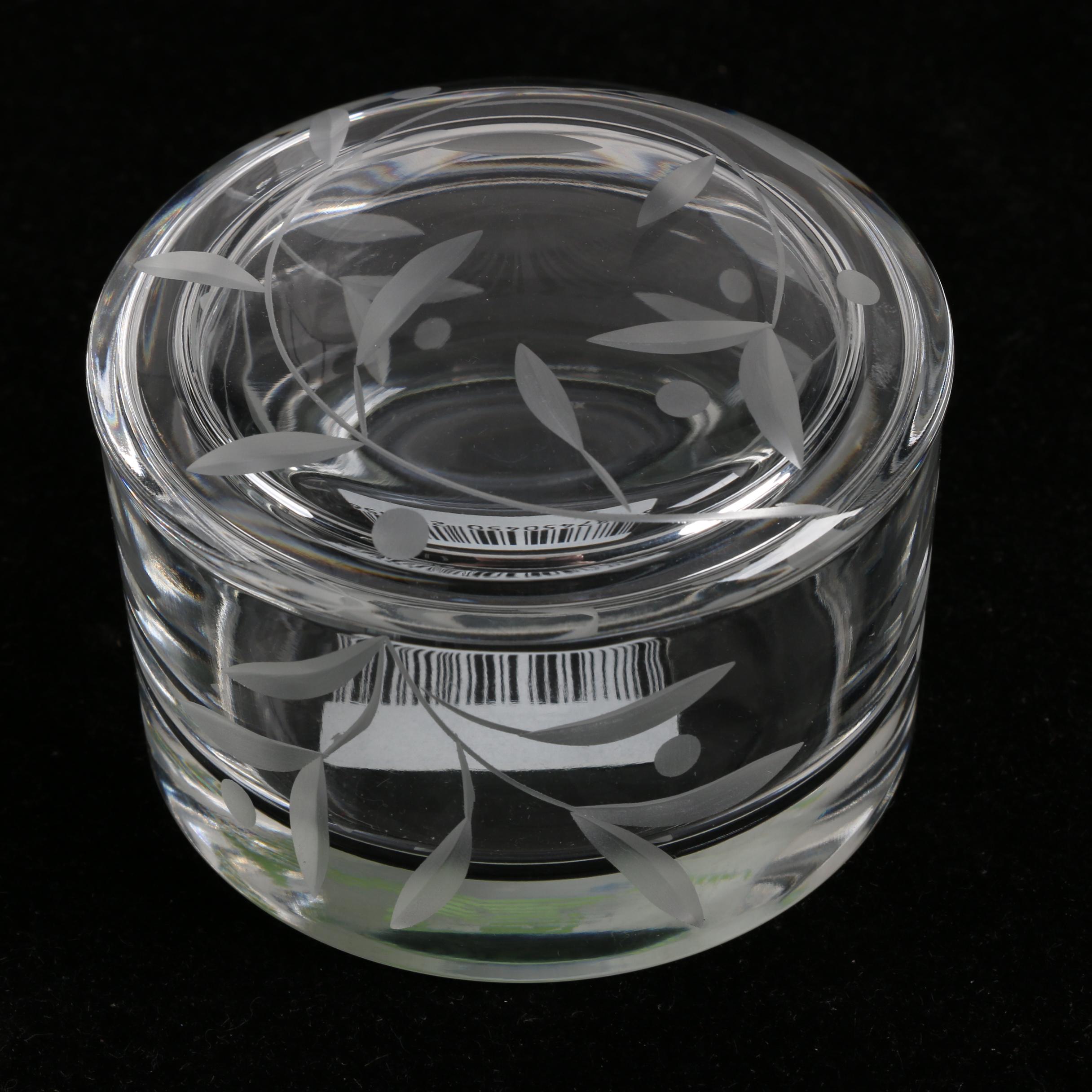 Lenox Porcelain "Holiday Bud Vase" and "Opal Innocence" Crystal Box