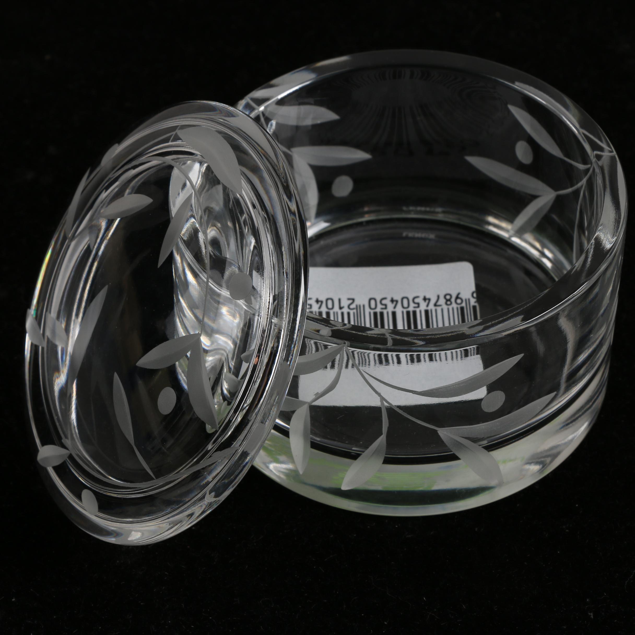 Lenox Porcelain "Holiday Bud Vase" and "Opal Innocence" Crystal Box