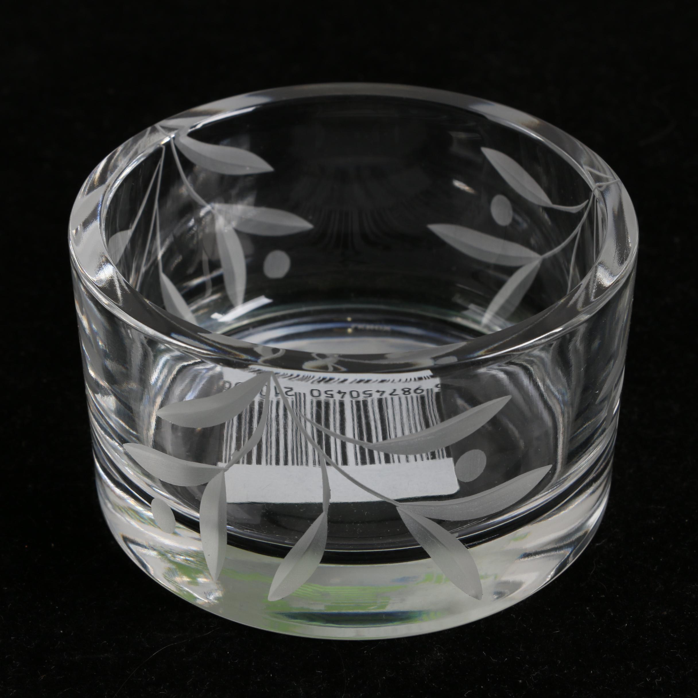 Lenox Porcelain "Holiday Bud Vase" and "Opal Innocence" Crystal Box