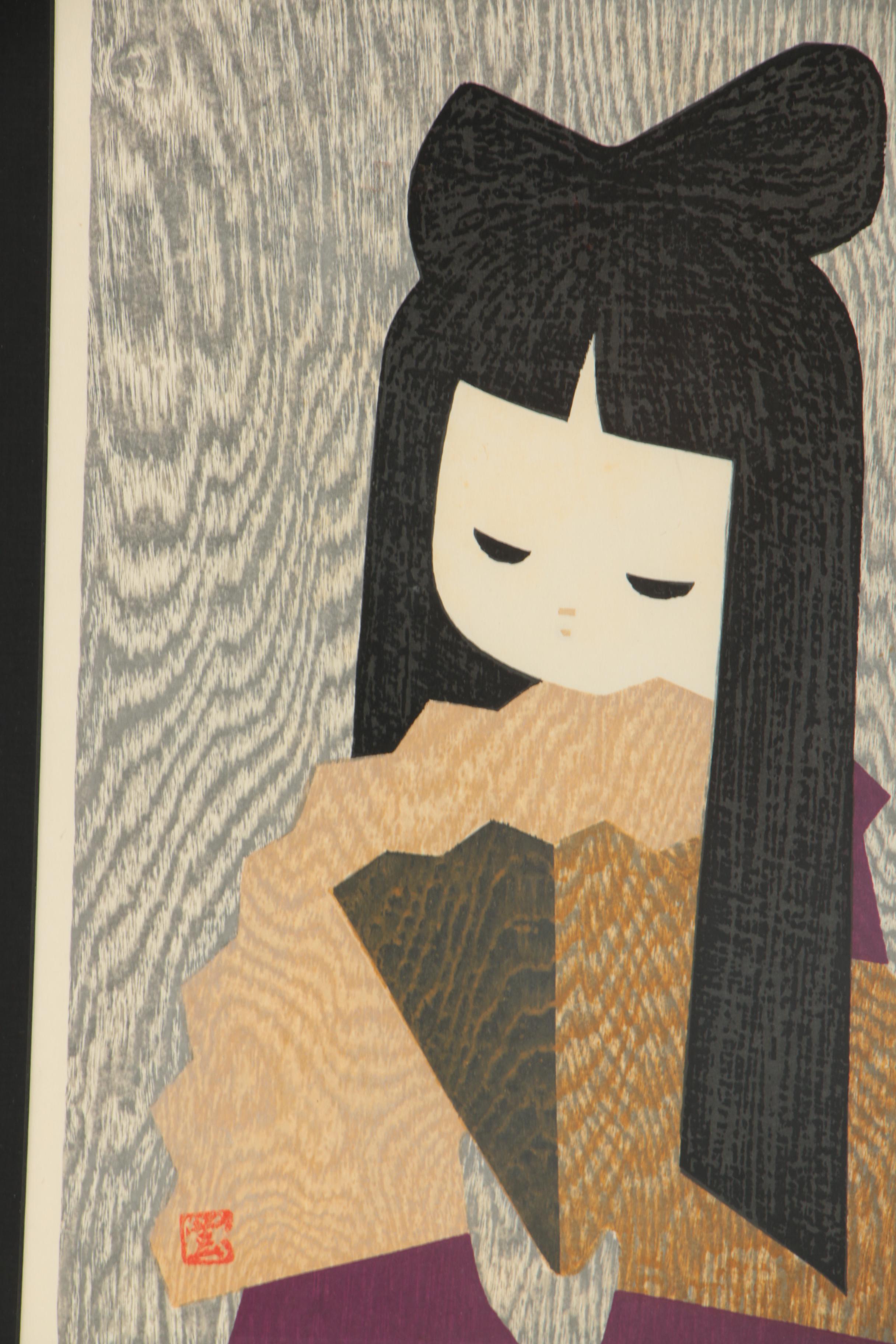 Kawano Kaoru Woodblock Print