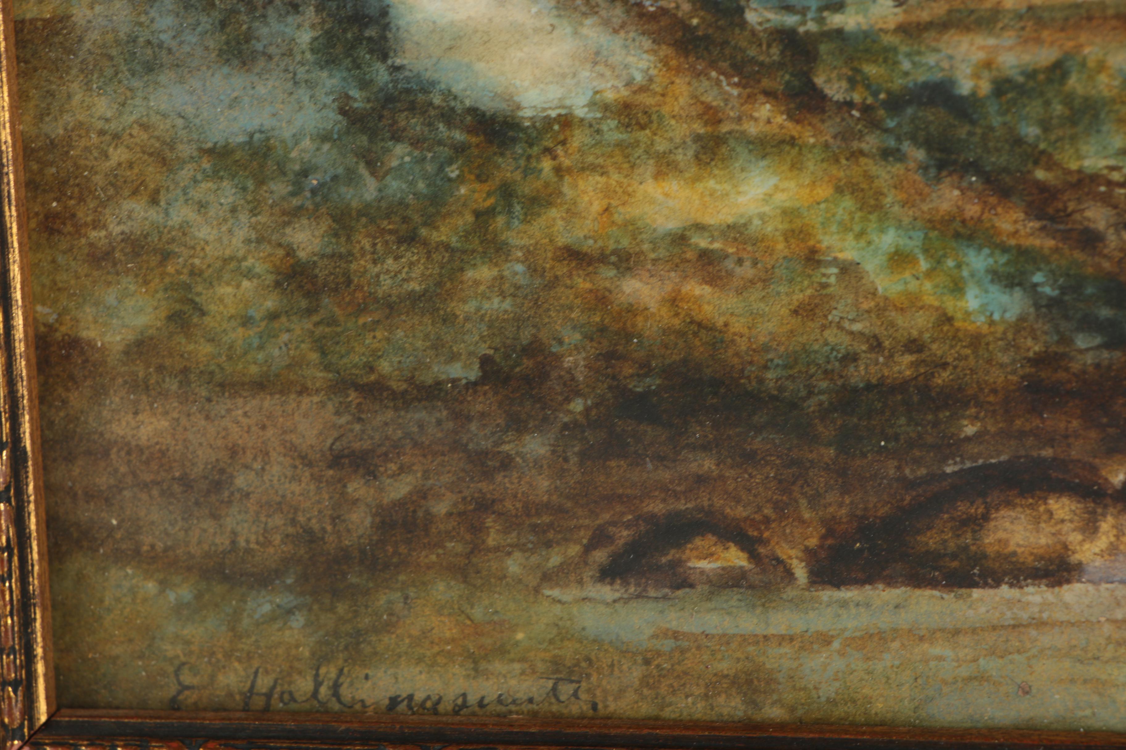 E. Hollingsworth Vintage Watercolor And Gouache Painting