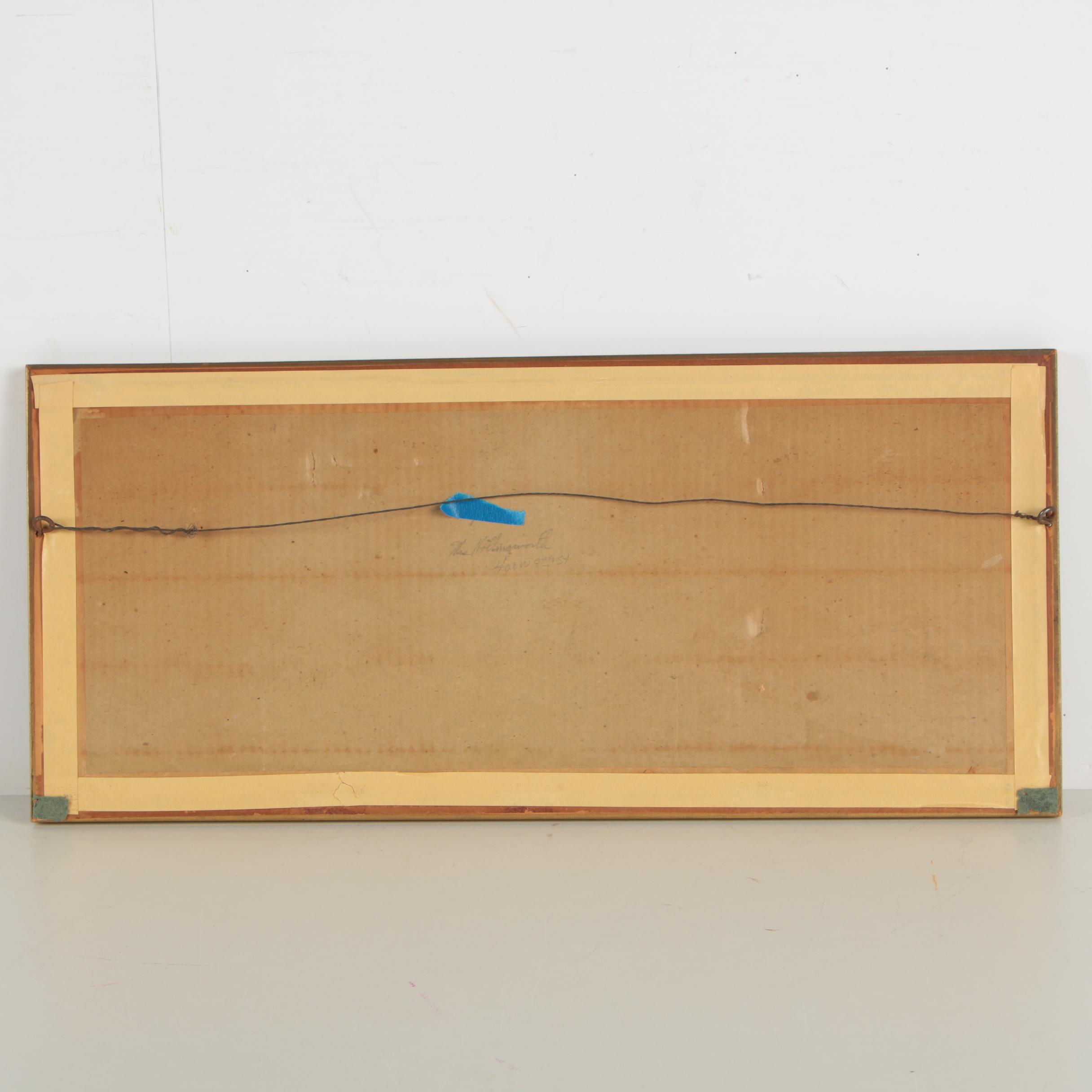 E. Hollingsworth Vintage Watercolor And Gouache Painting